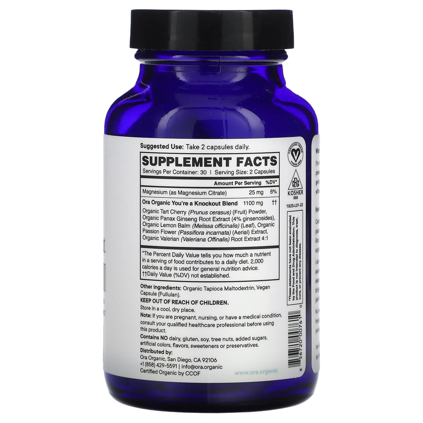 Ora, You're a Knockout, Sleep & Stress Support, 60 Capsules - Image 2