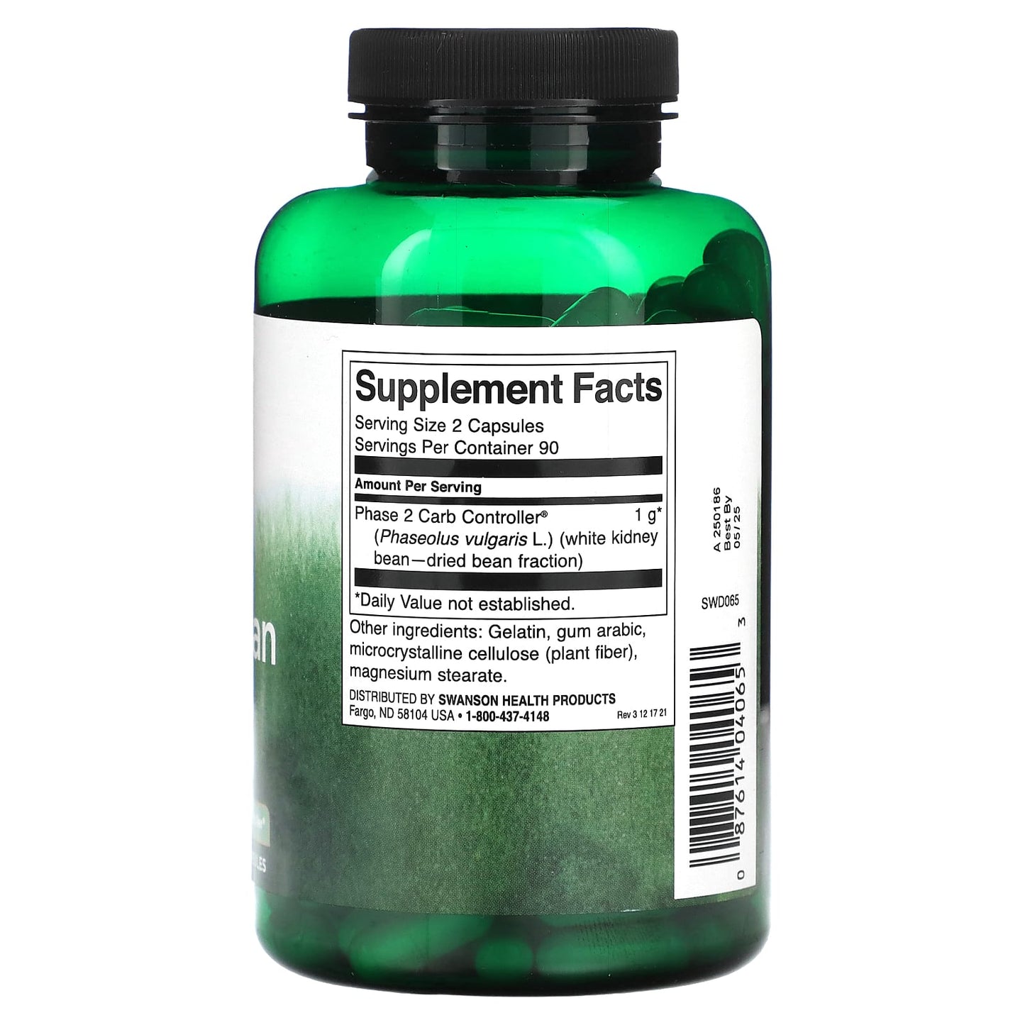 Swanson, White Kidney Bean Extract, 500 mg, 180 Capsules - Image 2