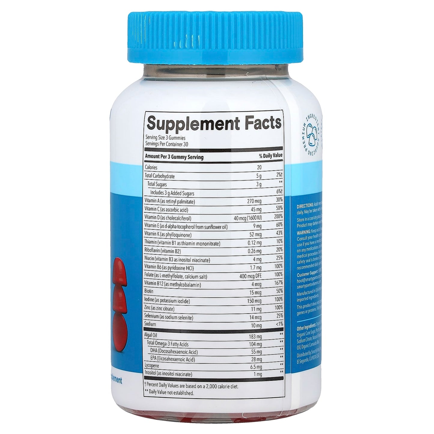 SmartyPants, Men's Plus Multi & Omegas, Raspberry Lemonade, 90 Gummies - Image 2