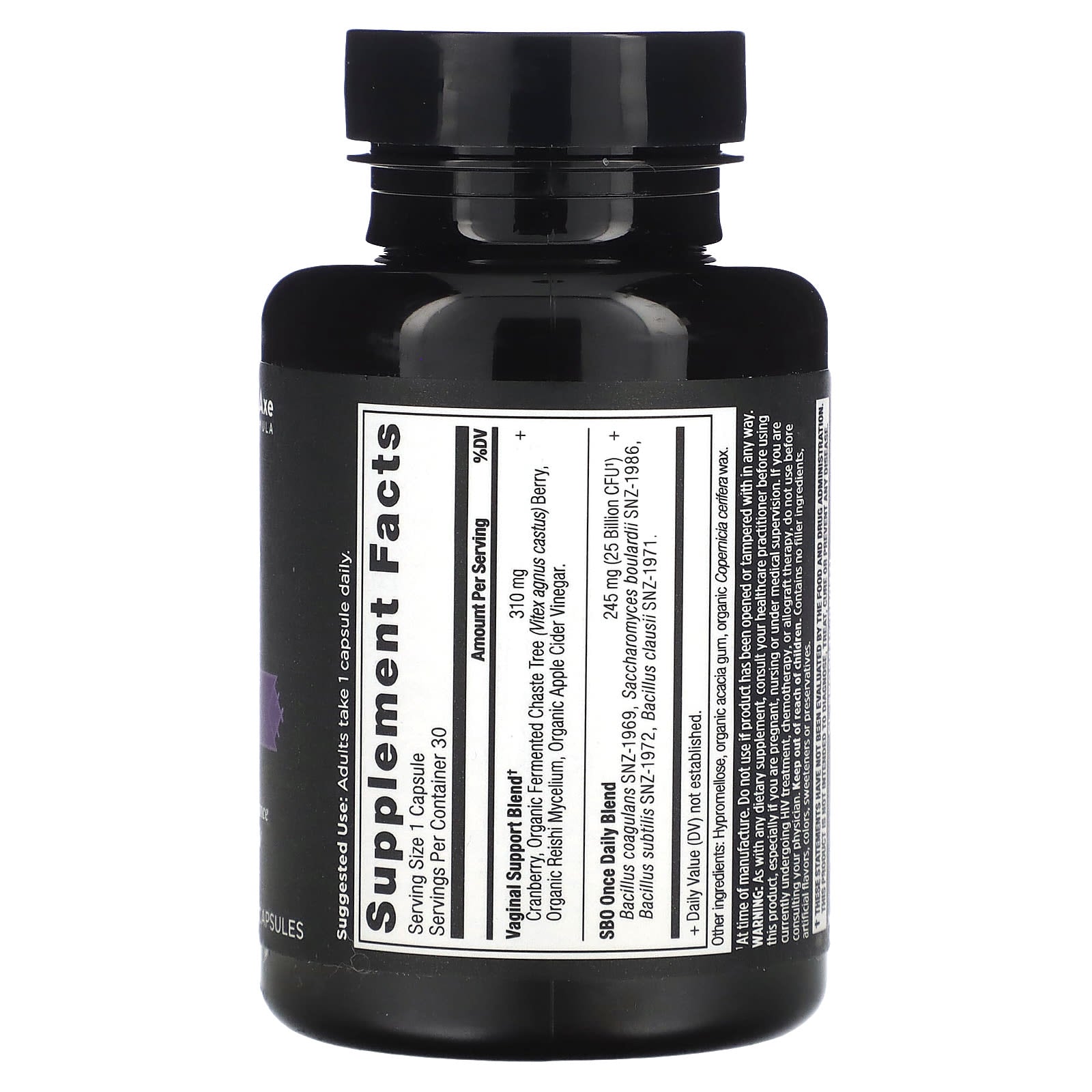 Ancient Nutrition Vaginal Health Probiotics & Prebiotics, 25 Billion CFU, 30 Capsules - Image 2