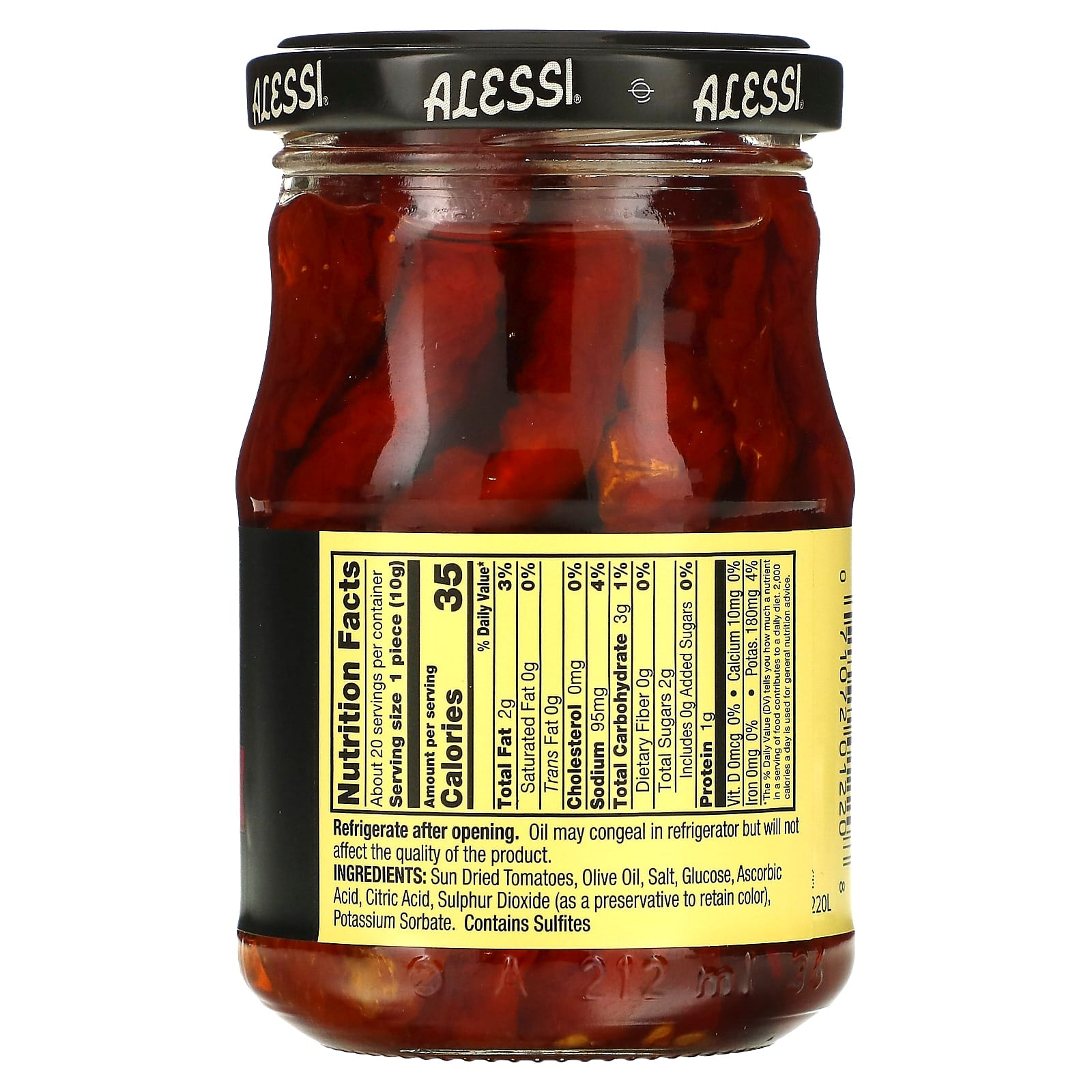 Alessi Sun Dried Tomatoes in Extra Virgin Olive Oil, 7 fl oz - Image 2