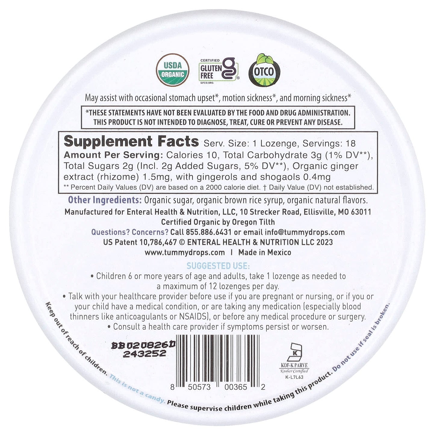 Tummydrops, Butterscotch Ginger, 18 Lozenges - Image 2