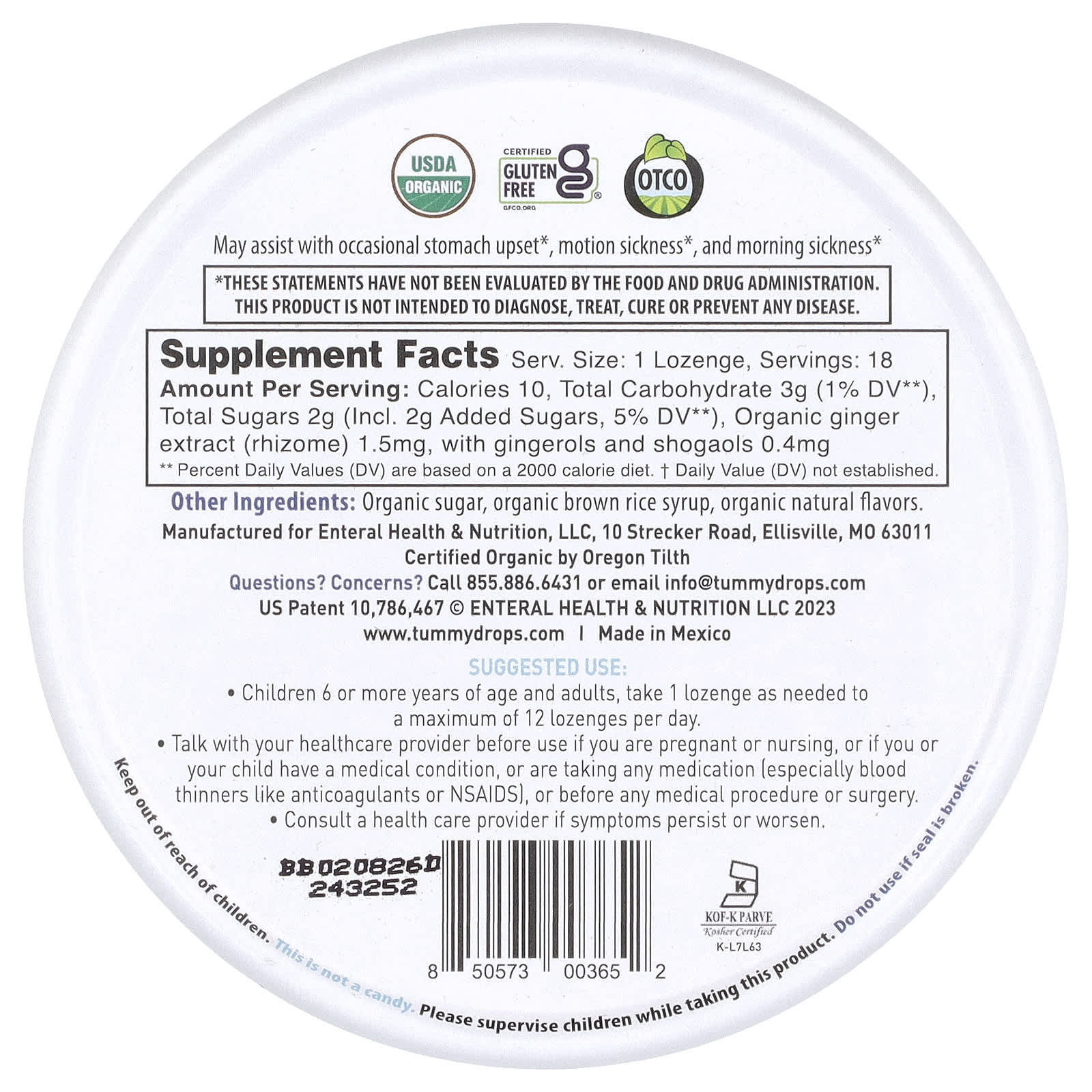 Tummydrops, Butterscotch Ginger, 18 Lozenges - Image 2