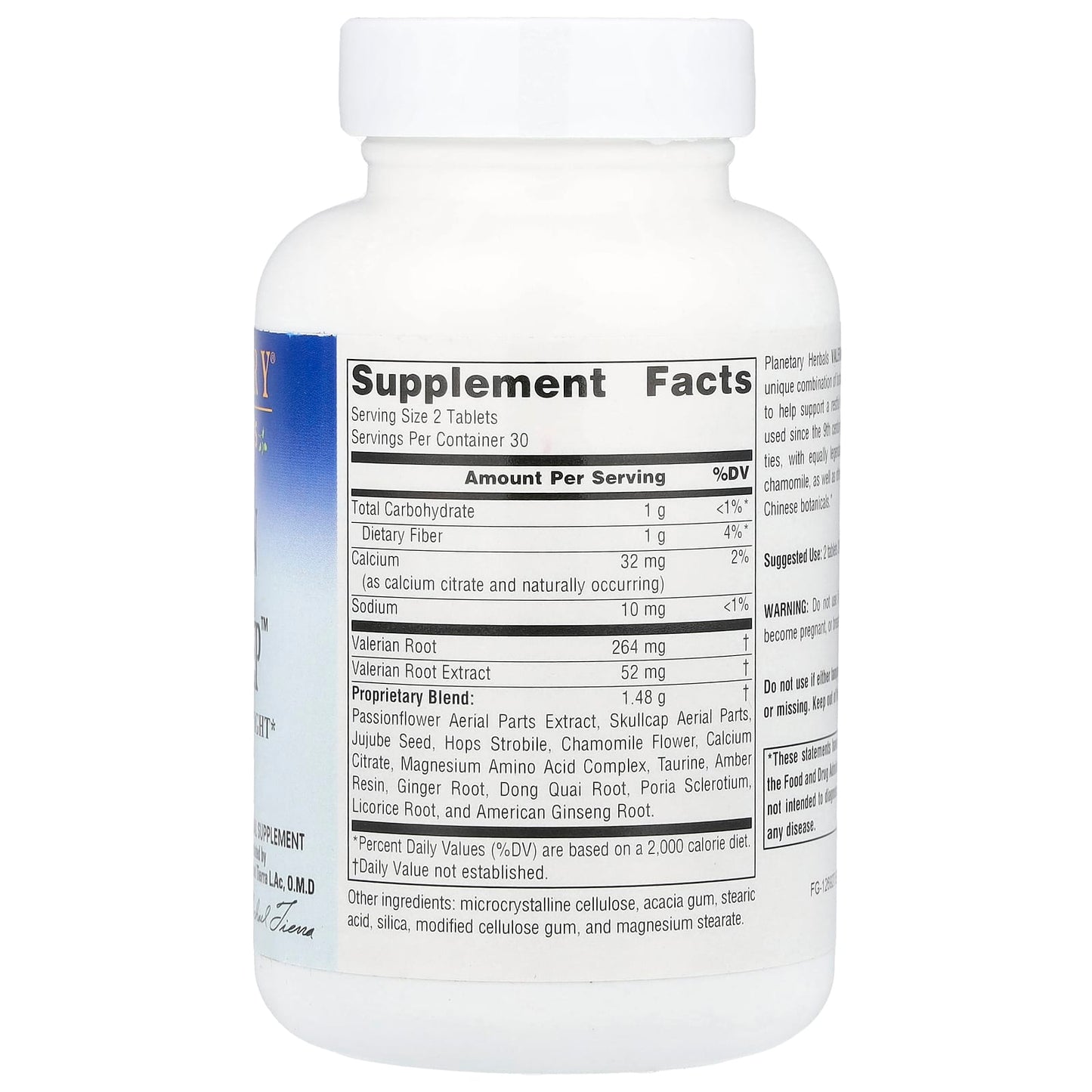 Planetary Herbals, Valerian Easy Sleep™, 60 Tablets - Image 2