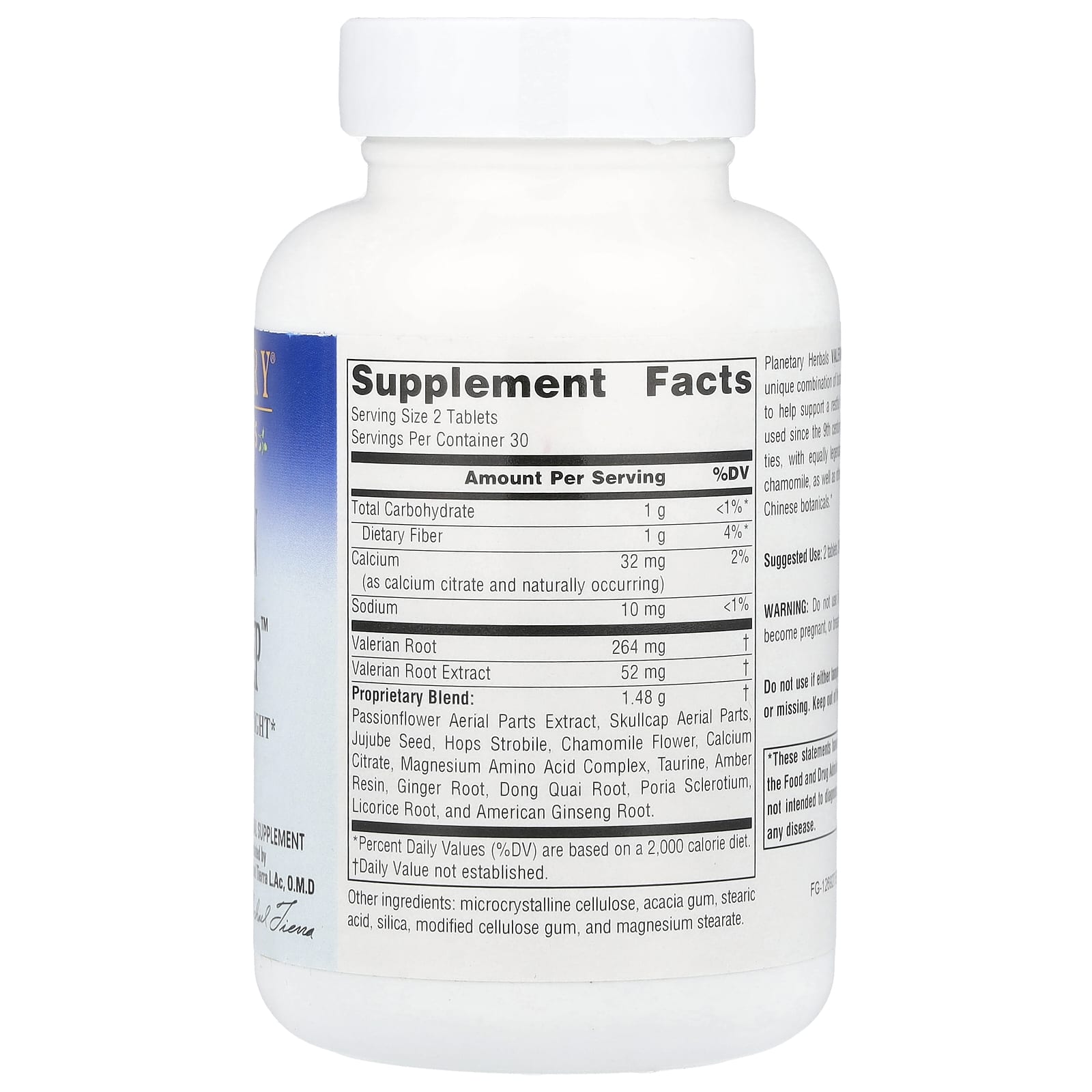 Planetary Herbals, Valerian Easy Sleep™, 60 Tablets - Image 2