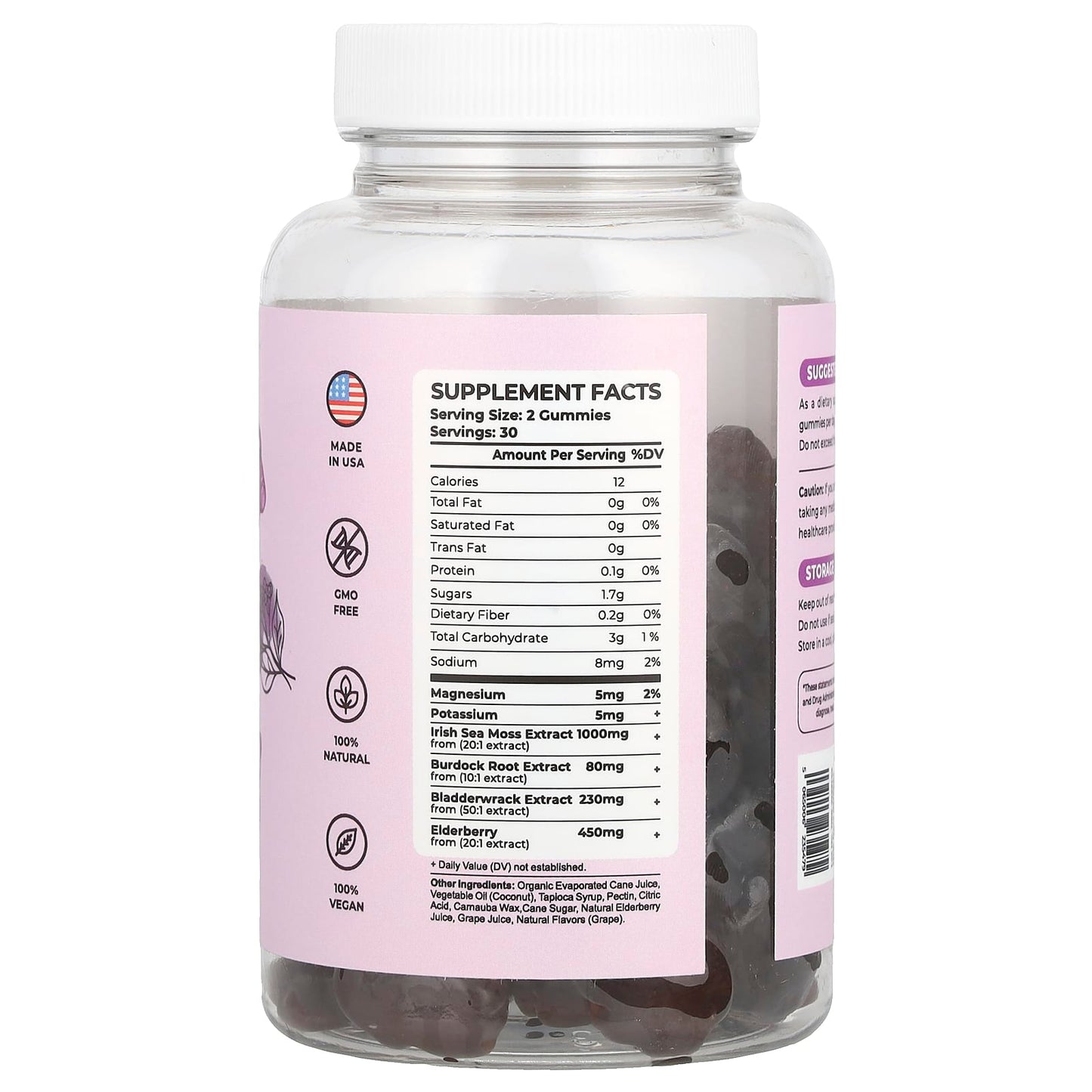 True Sea Moss, Sea Moss & Elderberry Gummies , 60 Gummies - Image 2