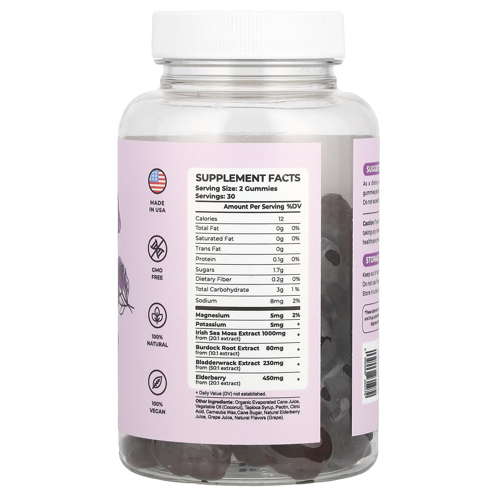 True Sea Moss, Sea Moss & Elderberry Gummies , 60 Gummies - Image 2