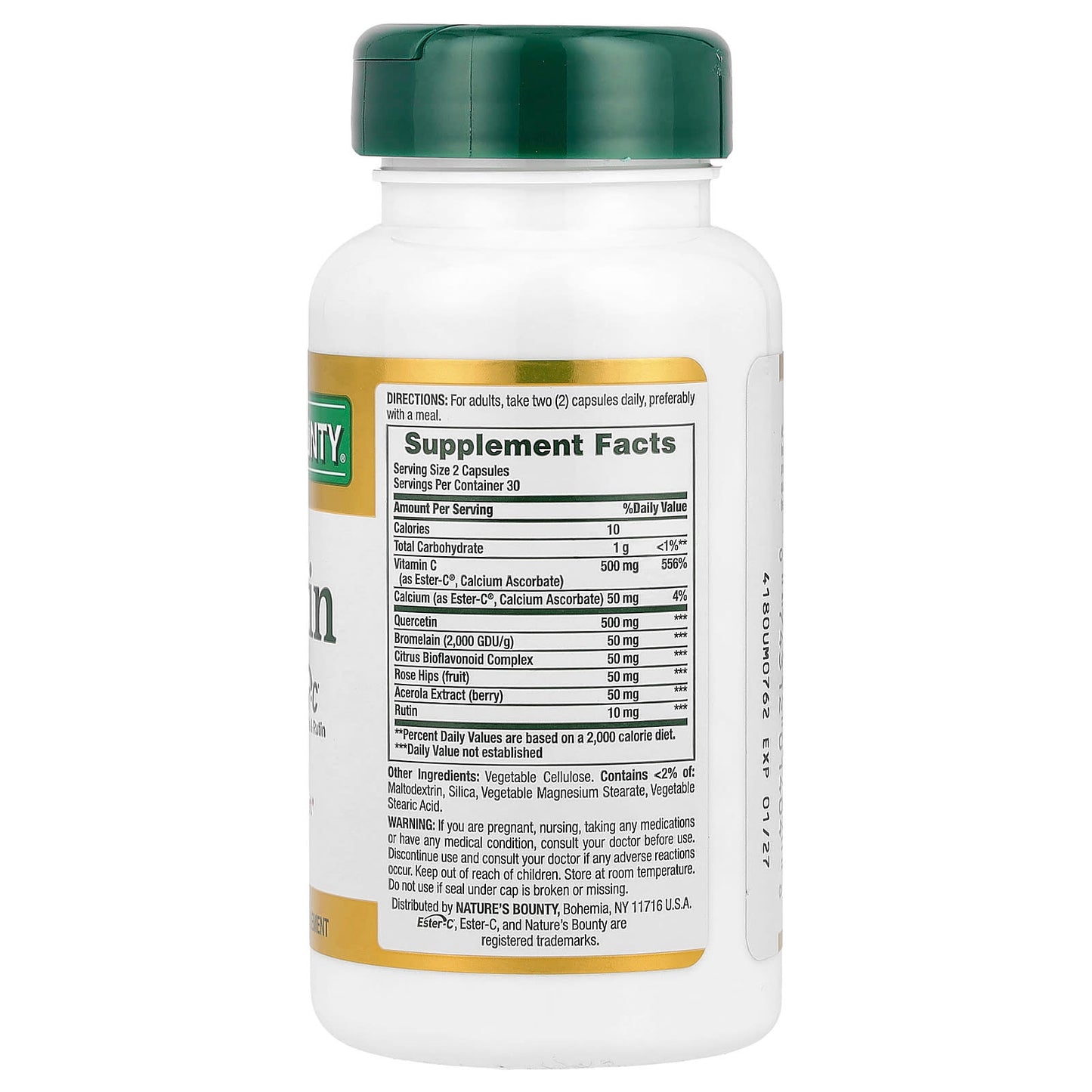 Nature's Bounty, Quercetin With Ester-C®, 60 Capsules - Image 2