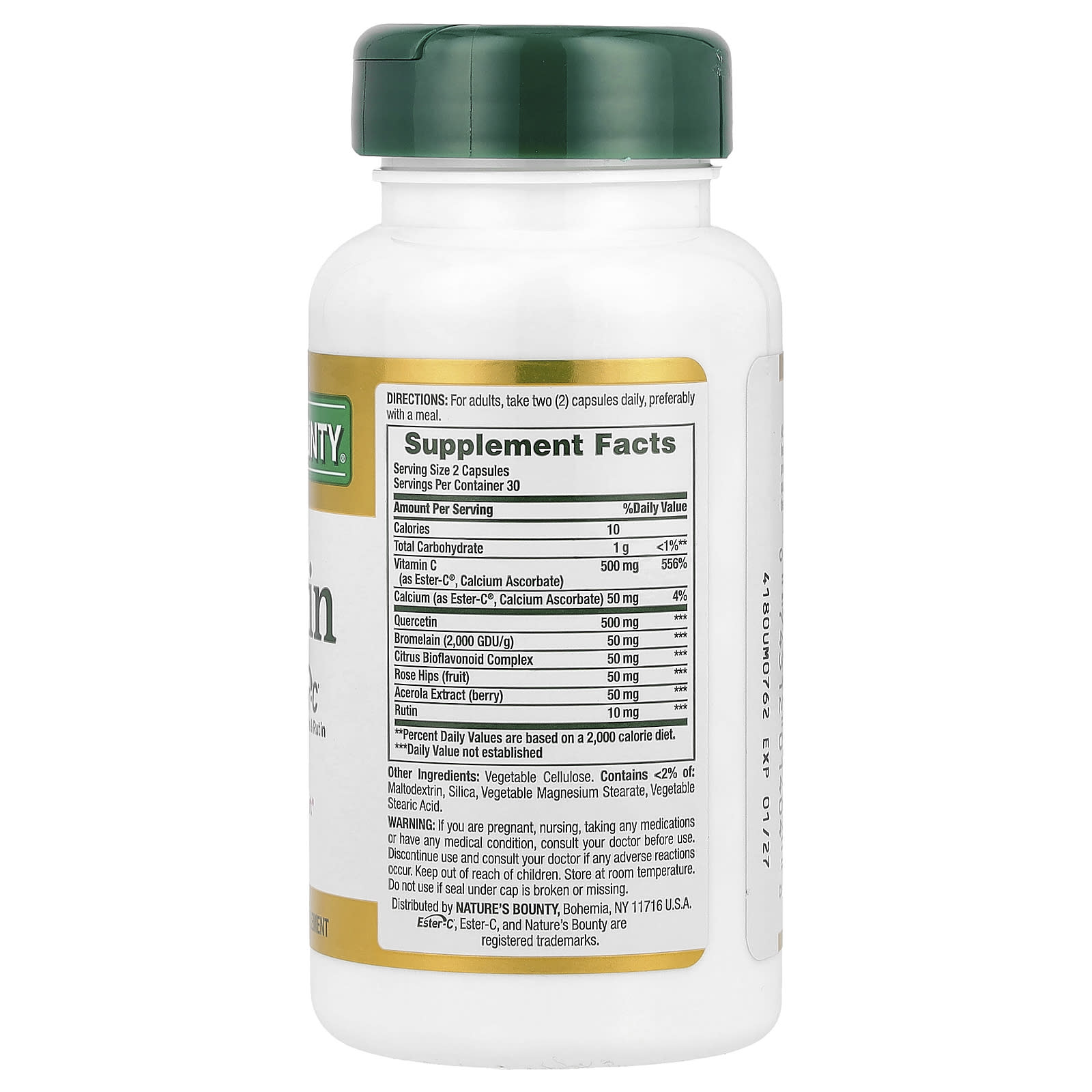 Nature's Bounty, Quercetin With Ester-C®, 60 Capsules - Image 2