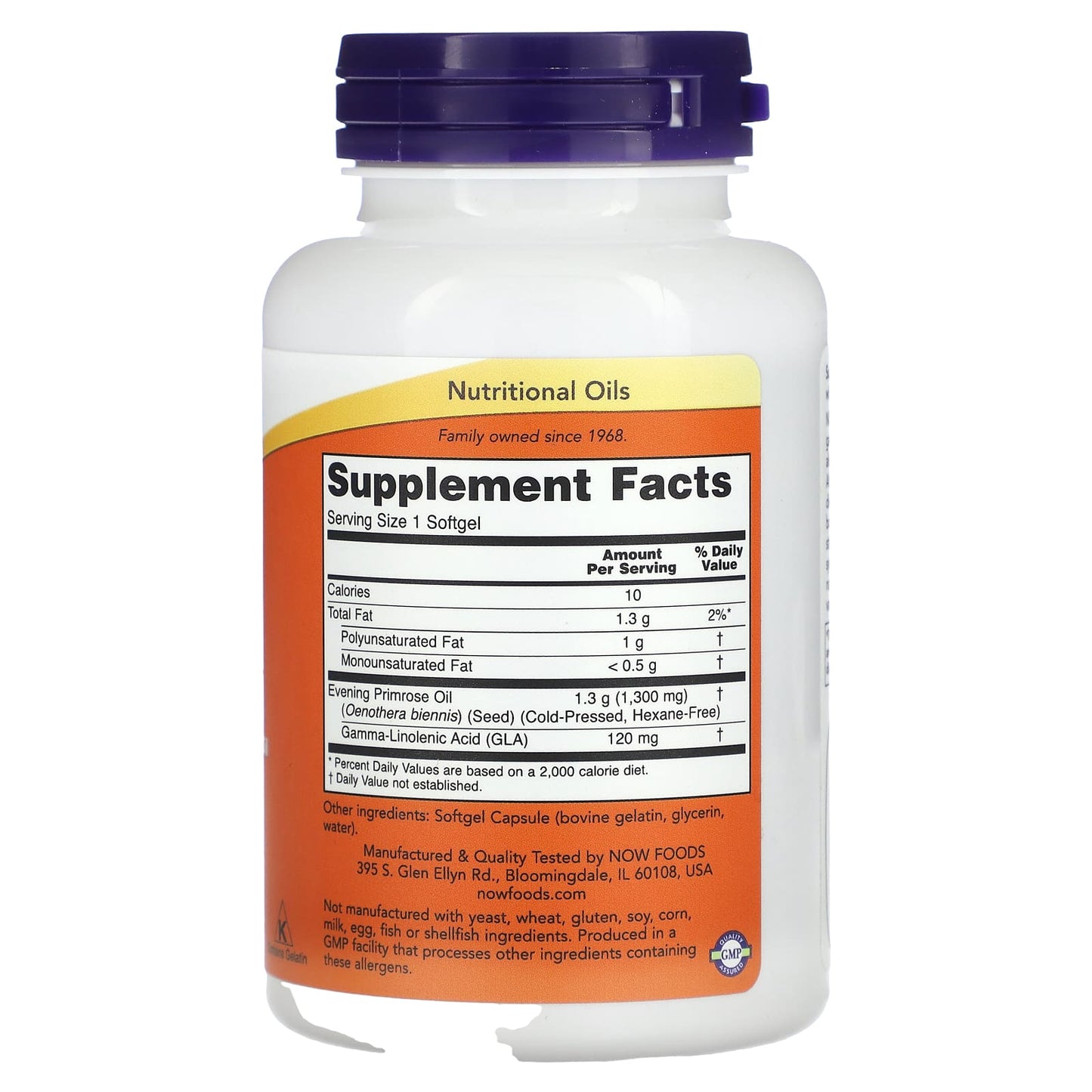 NOW Foods, Super Primrose, Evening Primrose Oil, 1,300 mg, 60 Softgels - Image 2