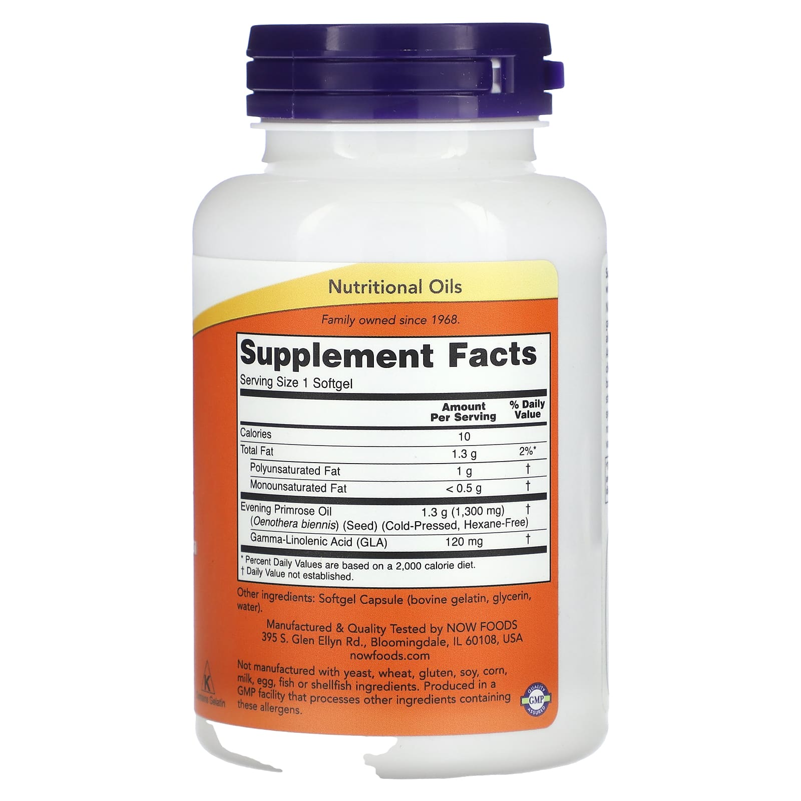 NOW Foods, Super Primrose, Evening Primrose Oil, 1,300 mg, 60 Softgels - Image 2
