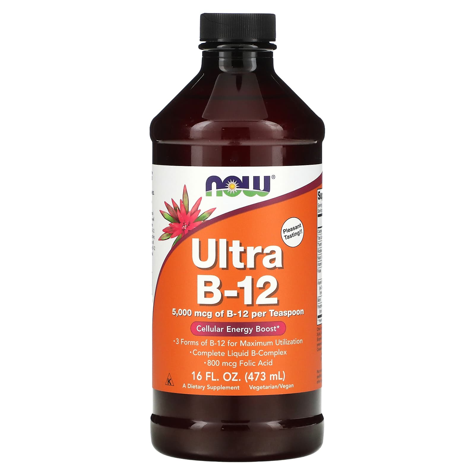 NOW Foods, Ultra B-12, 5,000 mcg, 16 fl oz (473 ml) - Image 1