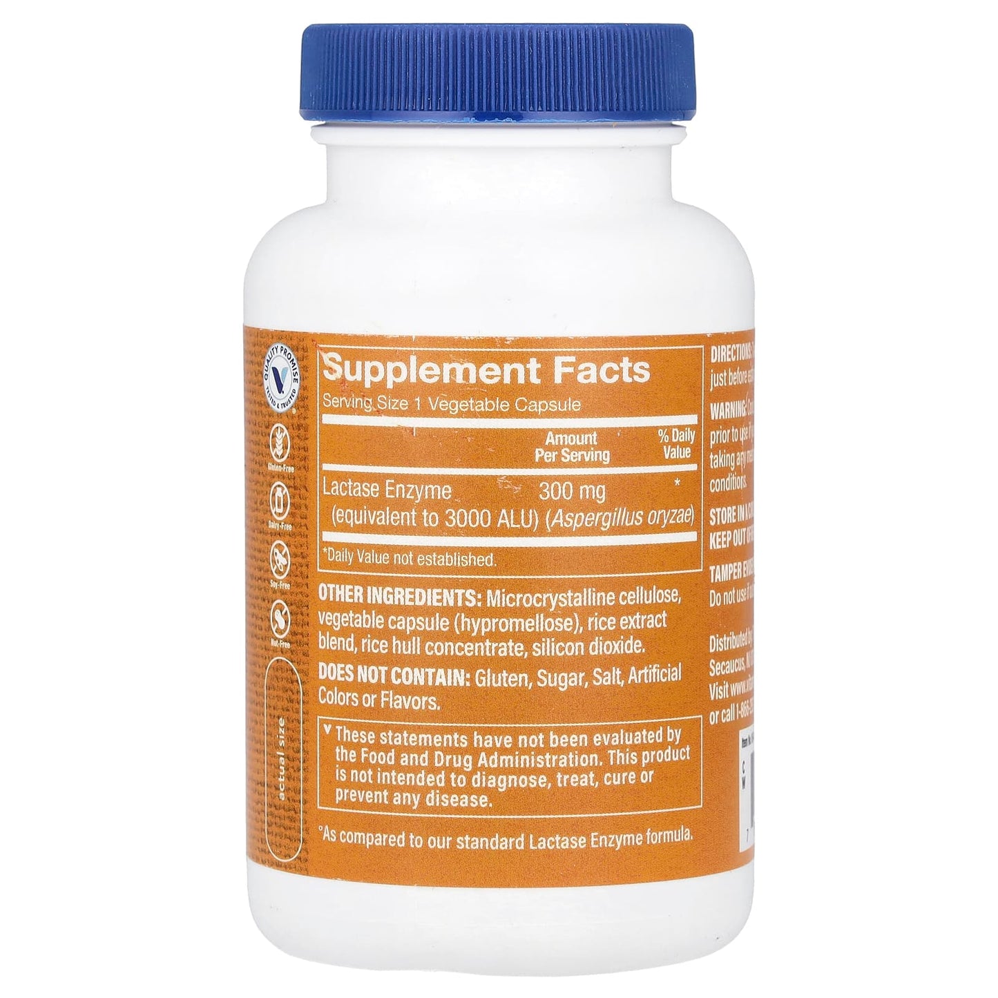 The Vitamin Shoppe, Lactase Enzyme, Extra Strength, 3,000 ALU, 90 Vegetable Capsules - Image 2