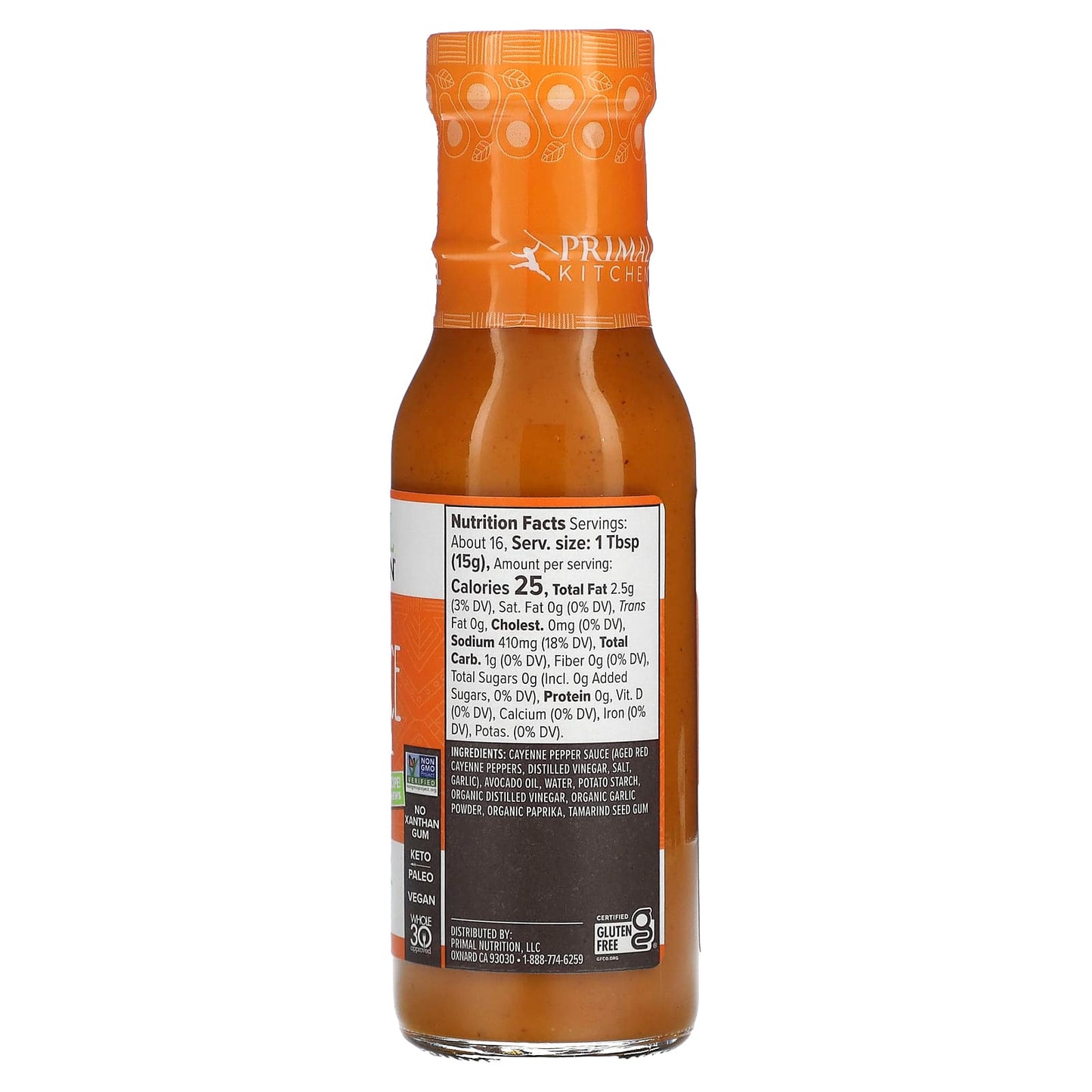 Primal Kitchen, Buffalo Sauce, Medium, 8.5 oz (241 g) - Image 2