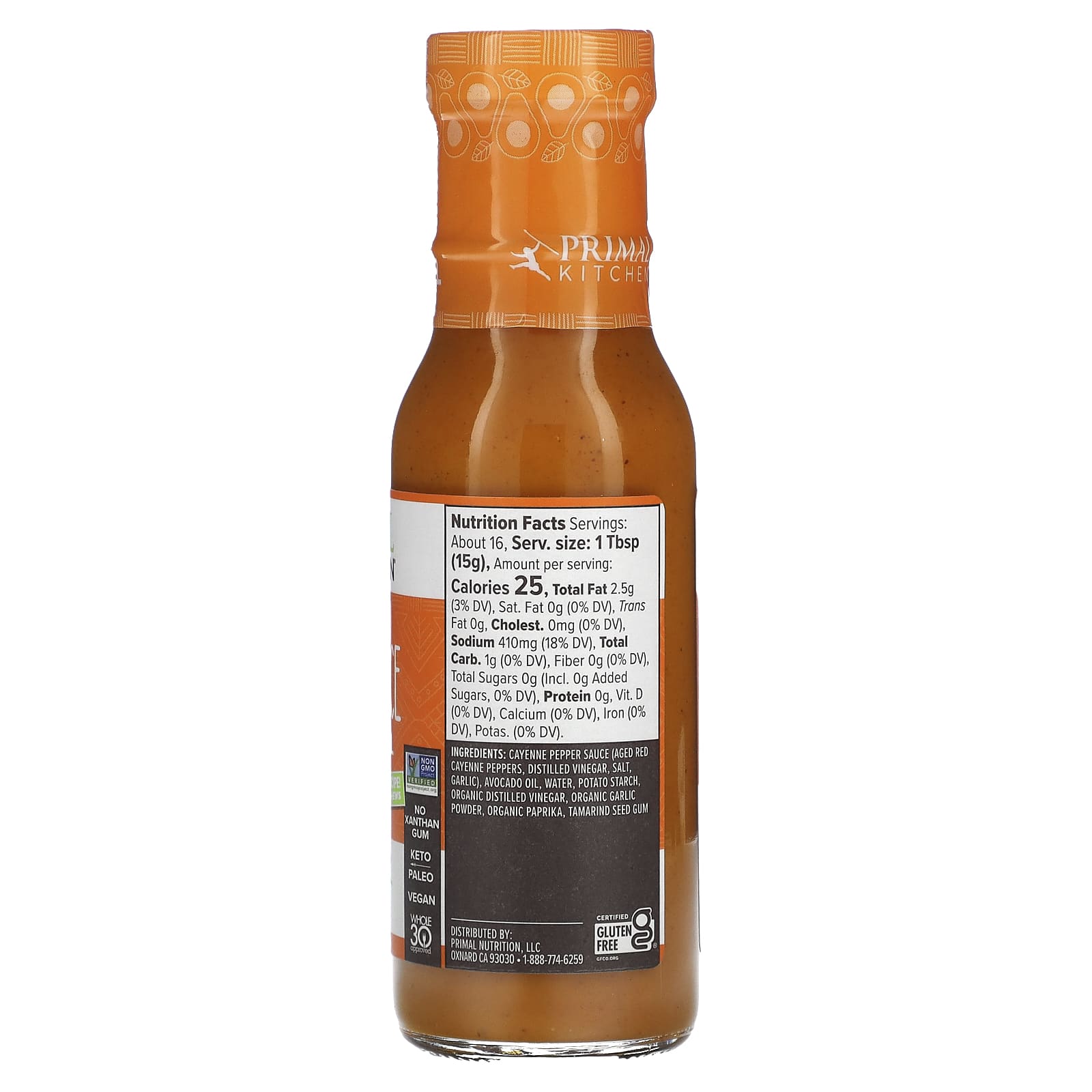 Primal Kitchen, Buffalo Sauce, Medium, 8.5 oz (241 g) - Image 2