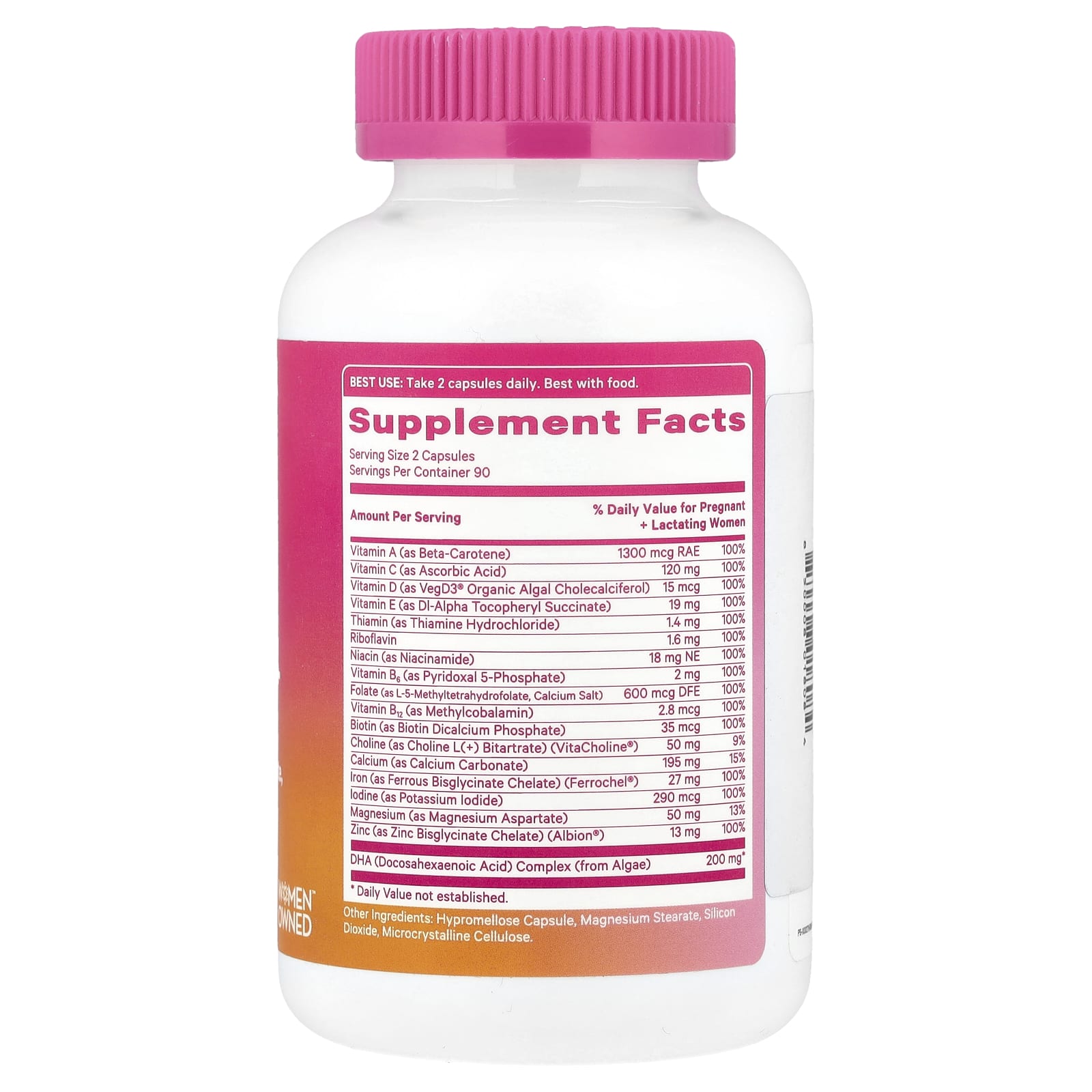 Pink Stork, Total Prenatal + DHA, 180 Capsules - Image 2