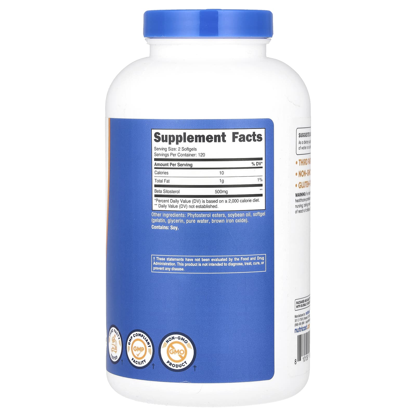 Nutricost, Beta Sitosterol, 240 Softgels (250 mg per Softgel) - Image 2