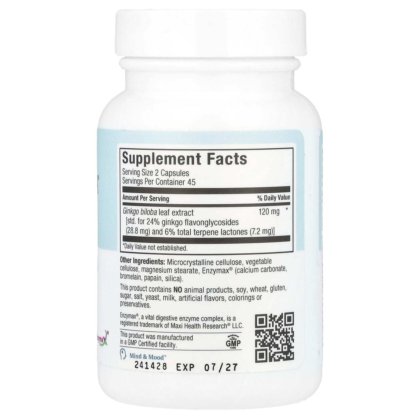 Maxi Health, Maxi Ginkgo Biloba™, 90 Maxicaps - Image 2