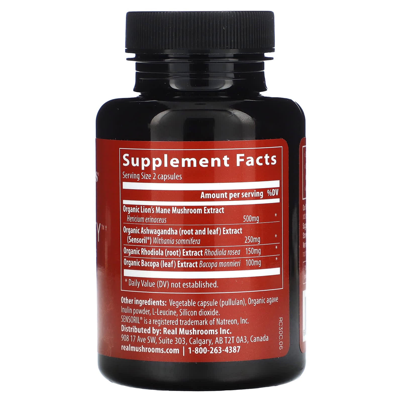 Real Mushrooms, RealClarity, Mushrooms + Herbs, 60 Capsules - Image 2