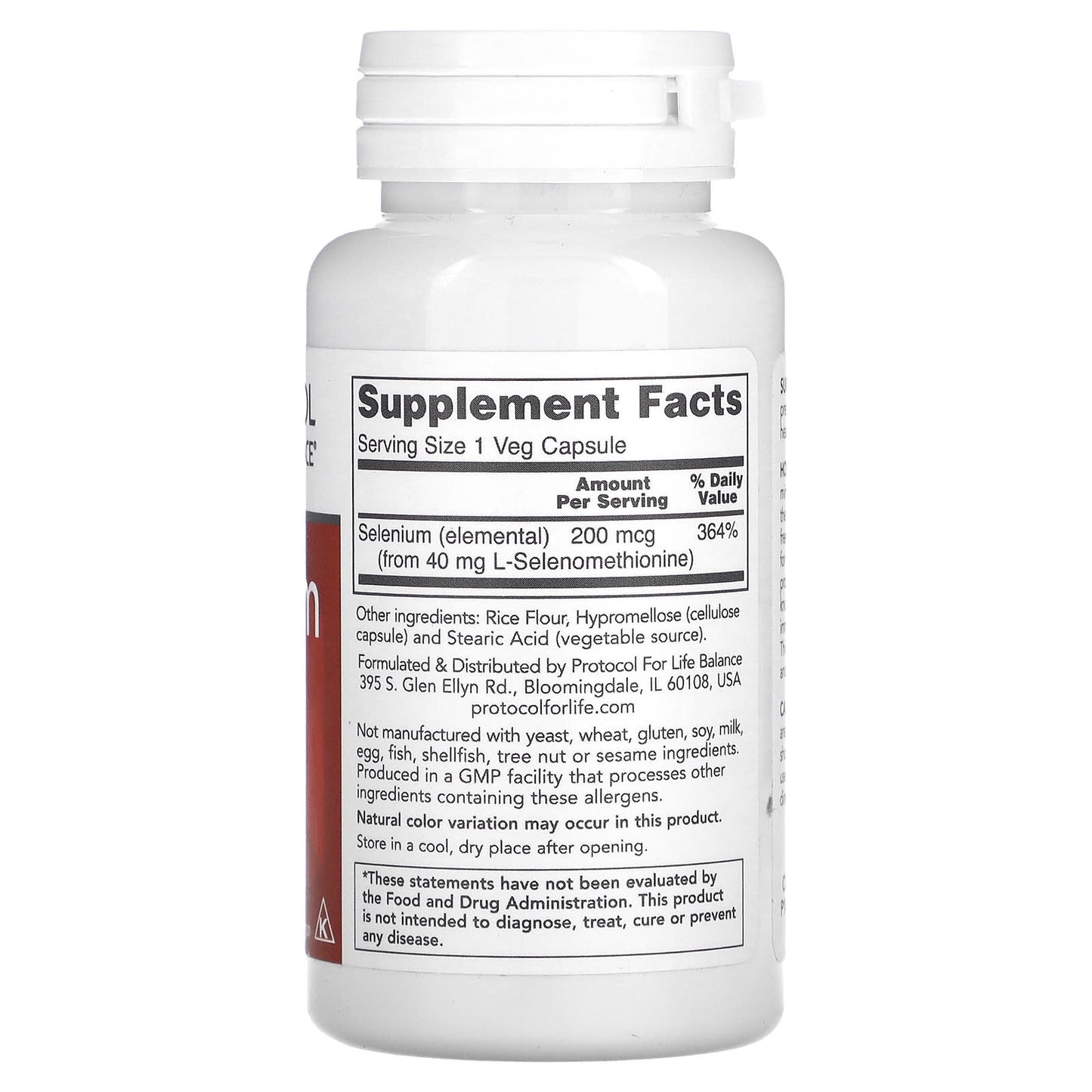 Protocol for Life Balance, Selenium, 200 mcg, 90 Veg Capsules - Image 2