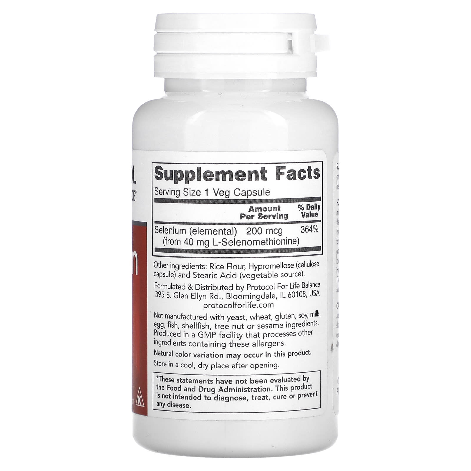 Protocol for Life Balance, Selenium, 200 mcg, 90 Veg Capsules - Image 2
