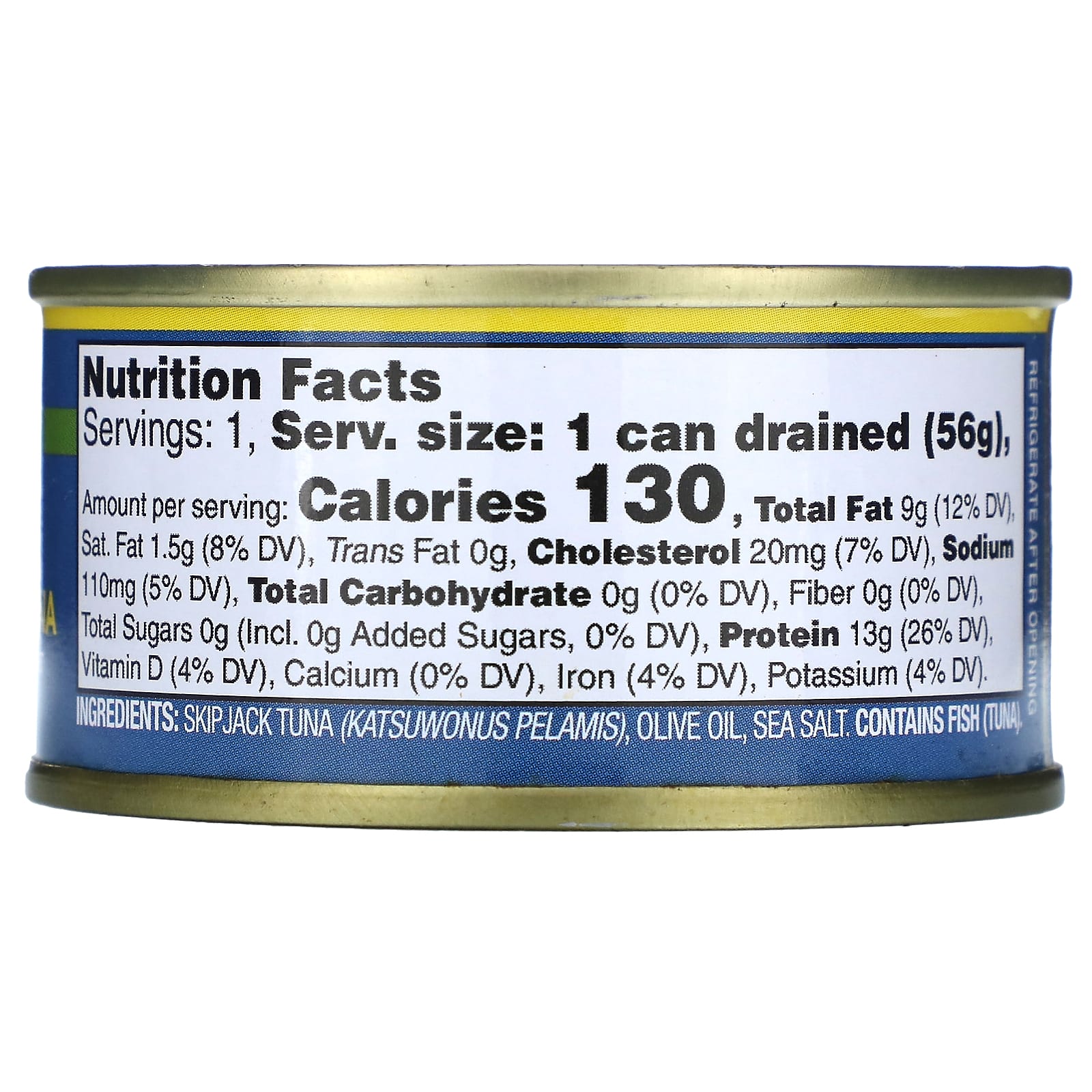 Wild Planet, SkipJack Solid Light Wild Tuna in Pure Olive Oil, 2.82 oz (80 g) - Image 2