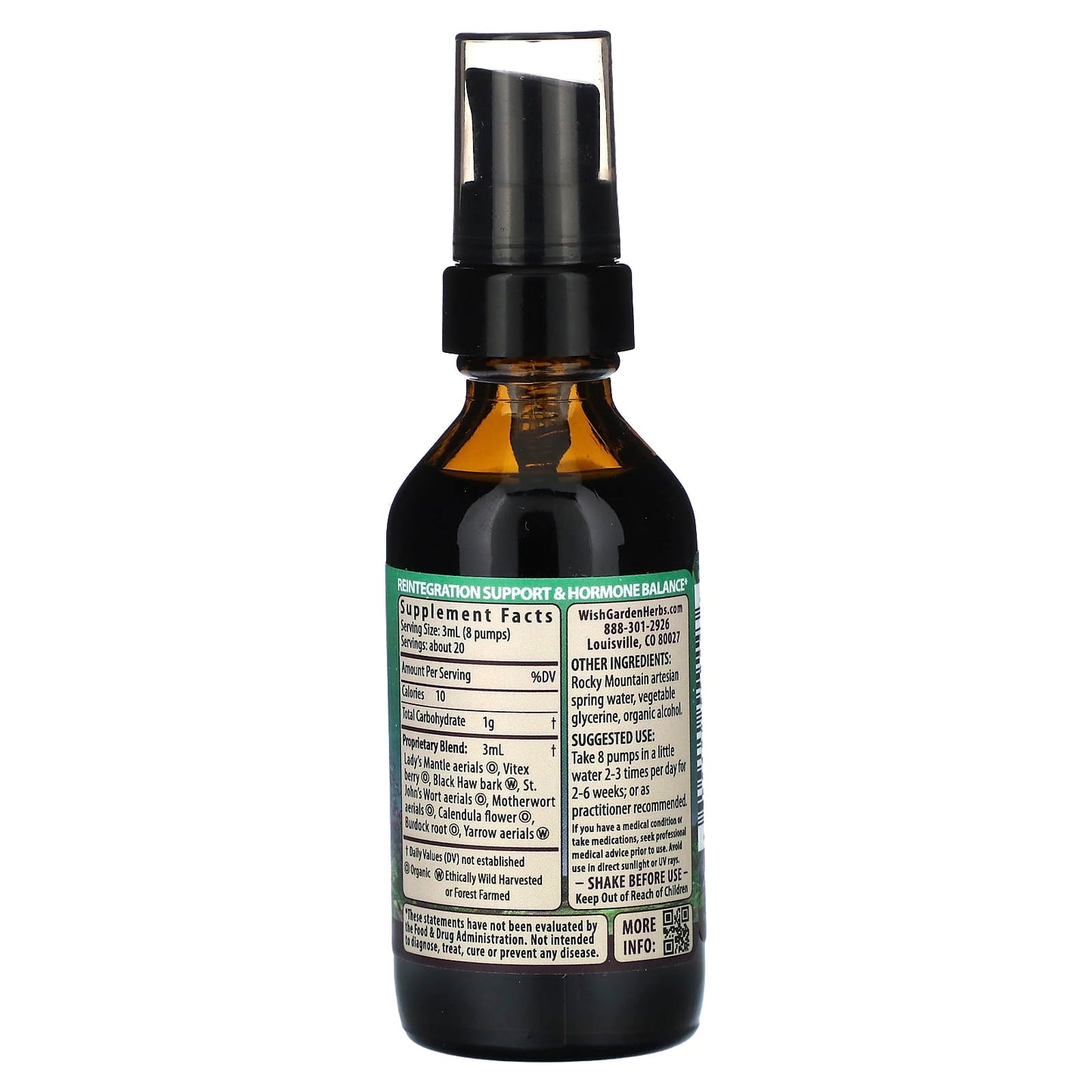 WishGarden Herbs, Rebalance After Birth Hormonal, 2 fl oz (59 ml) - Image 2