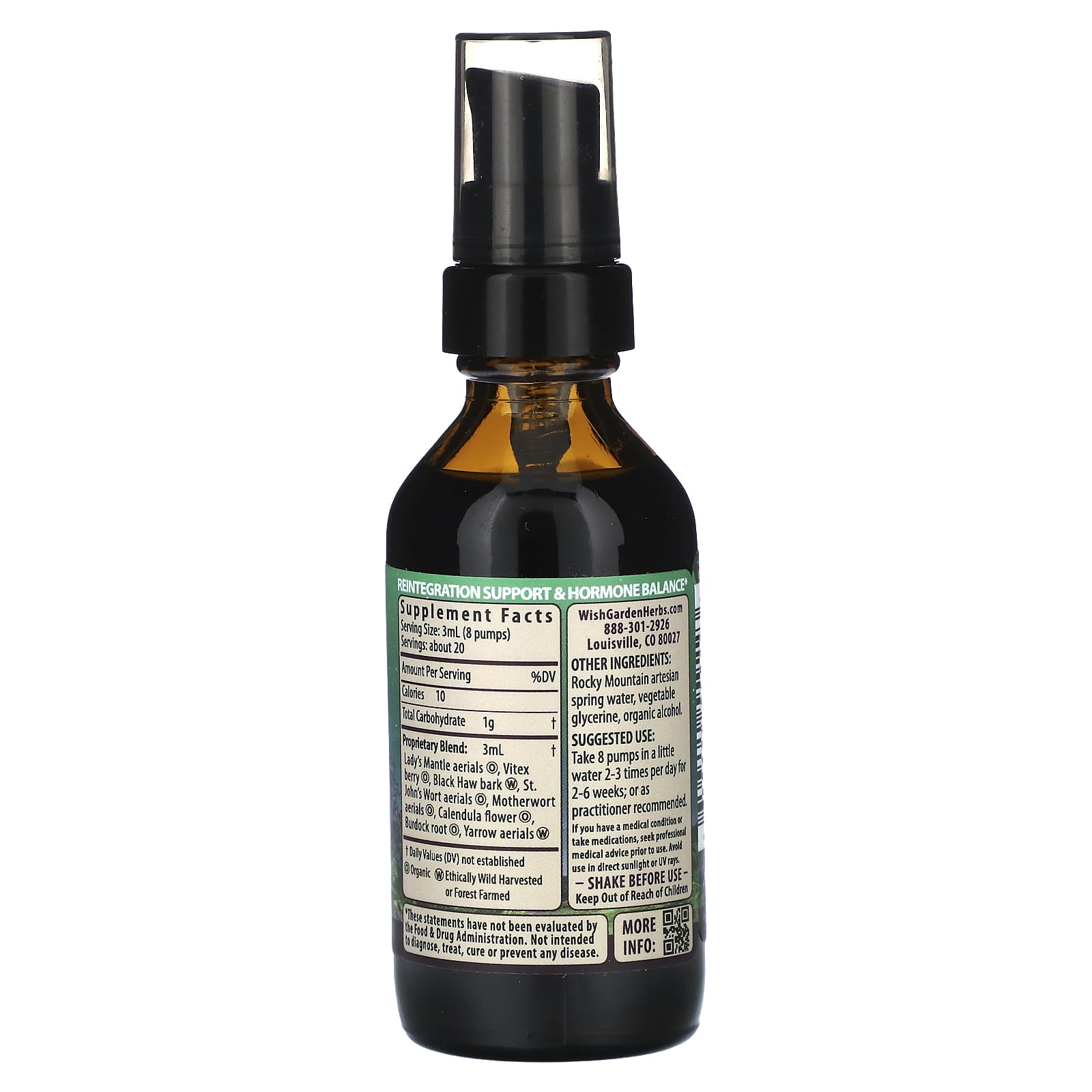 WishGarden Herbs, Rebalance After Birth Hormonal, 2 fl oz (59 ml) - Image 2