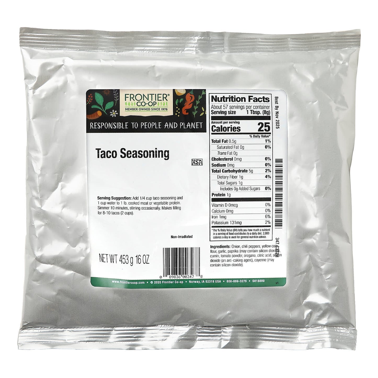 Frontier Co-op Taco Seasoning, 16 oz - Authentic South-of-the-Border Flavor - Image 2