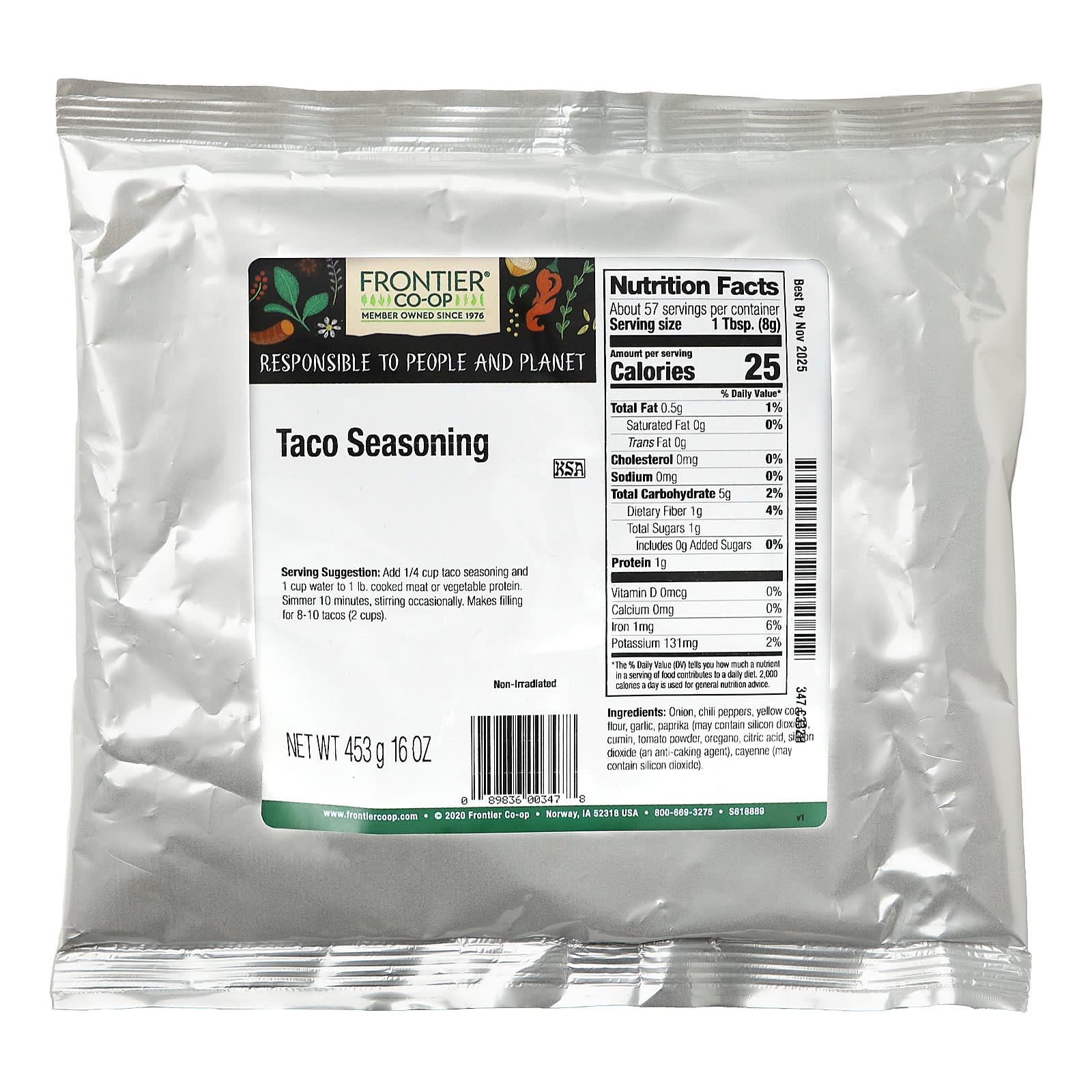 Frontier Co-op Taco Seasoning, 16 oz - Authentic South-of-the-Border Flavor - Image 2