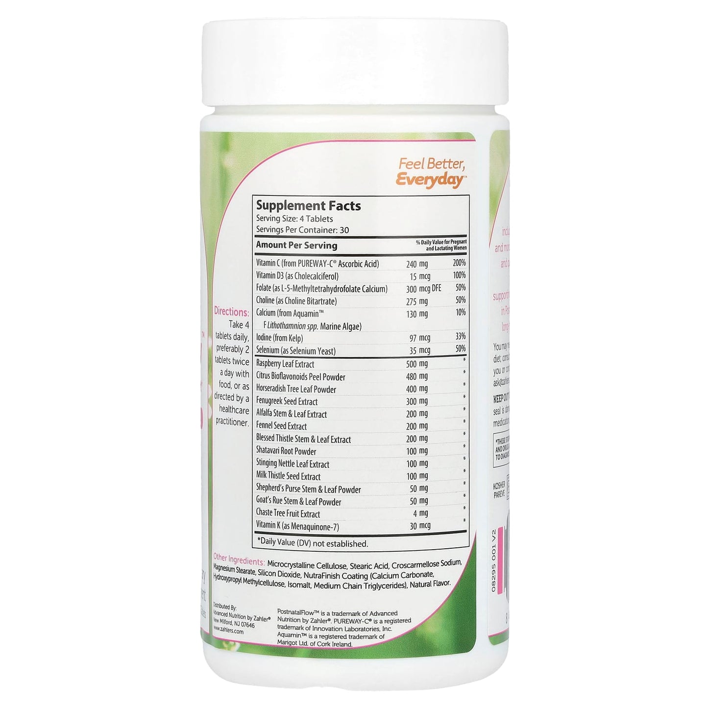 Zahler, Postnatal Flow™, 120 Tablets - Image 2