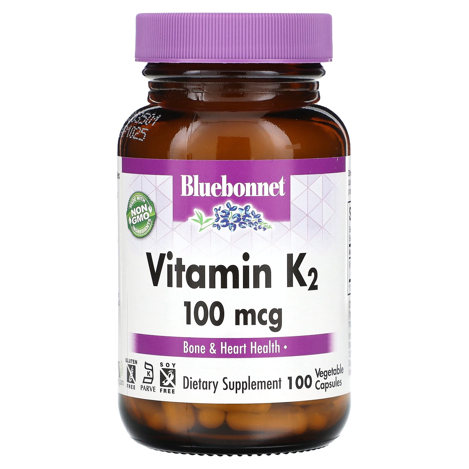 Bluebonnet Vitamin K2 100 mcg - Supports Bone & Heart Health - Image 1
