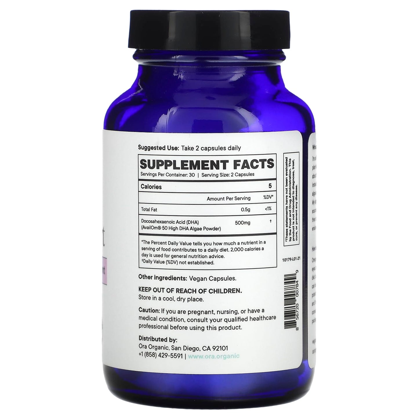 Ora, Head & Heart, 250 mg, 60 Capsules - Image 2
