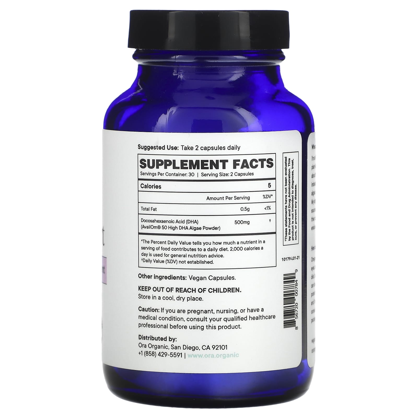 Ora, Head & Heart, 250 mg, 60 Capsules - Image 2