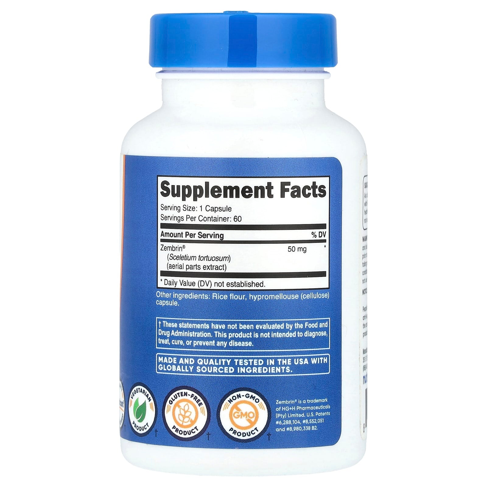 Nutricost, Sceletium Tortuosum, 50 mg , 60 Capsules - Image 2