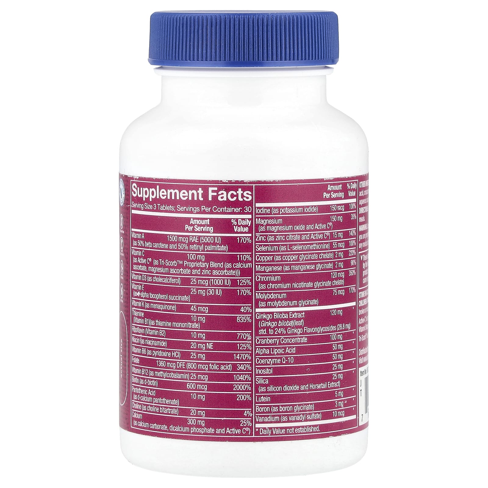 The Vitamin Shoppe, Ultimate Woman® 50+, Multivitamin & Multimineral, 90 Tablets - Image 2