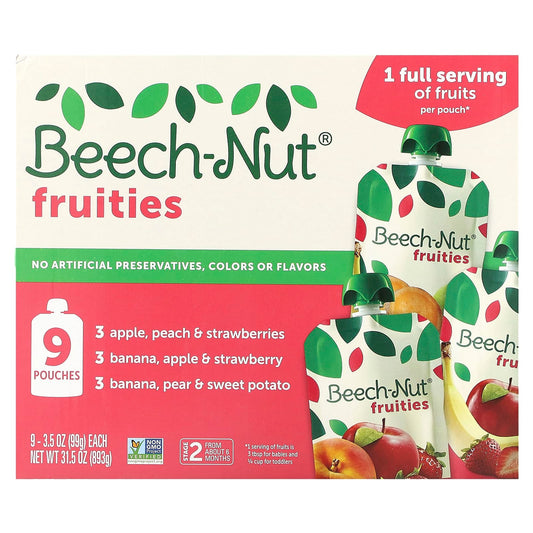 Beech-Nut Fruities Stage 2 Baby Food Variety Pack, 9 Pouches - Image 1