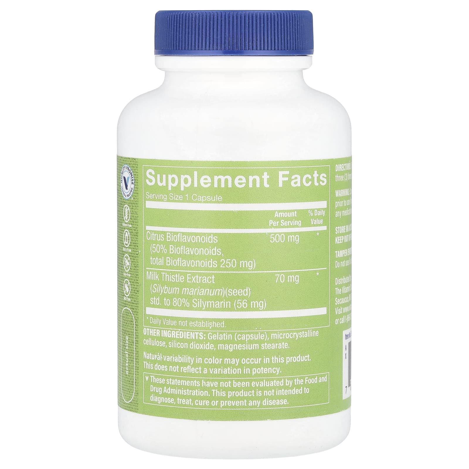 The Vitamin Shoppe, Milk Thistle Extract, 70 mg, 100 Capsules - Image 2