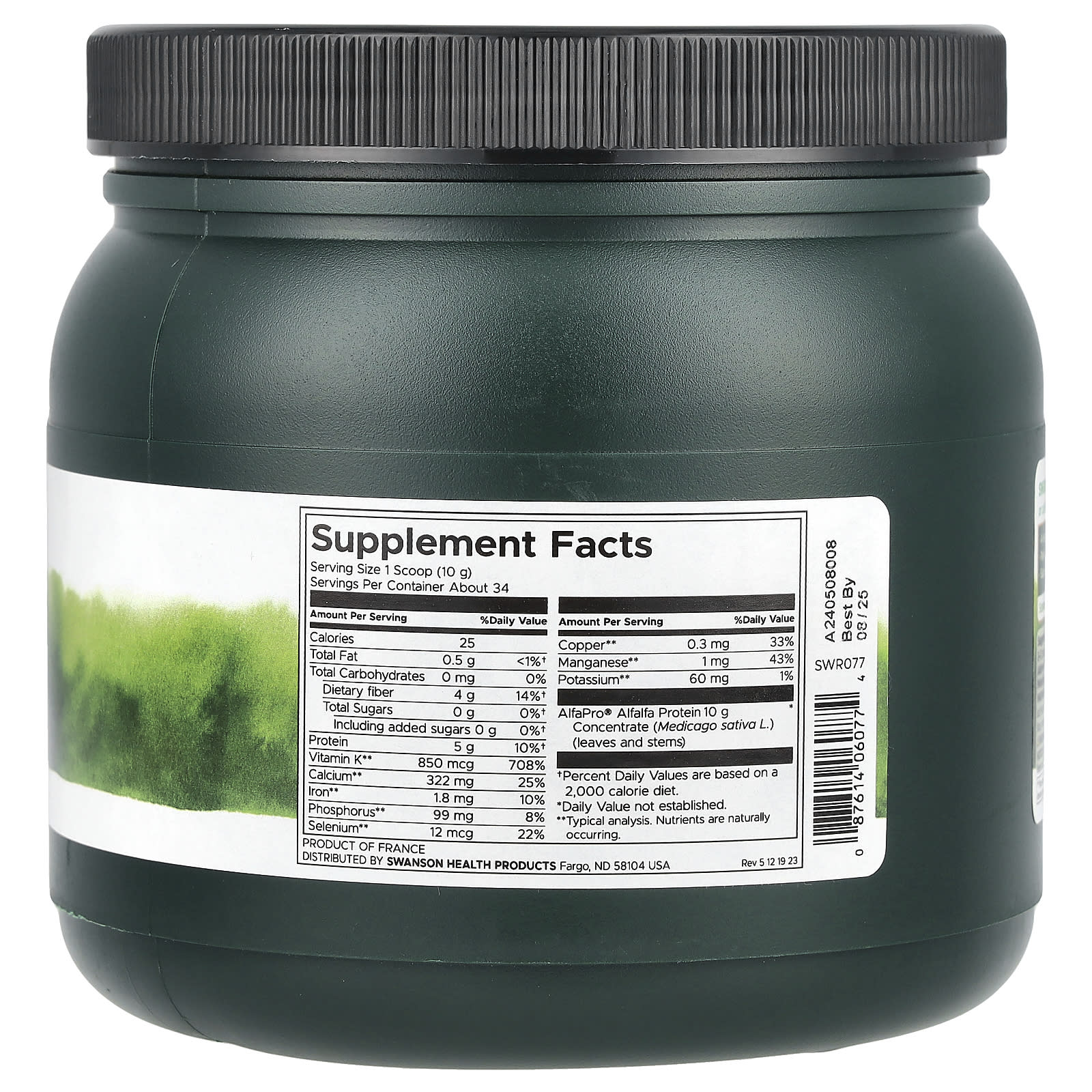 Swanson, AlfaPro® Alfalfa Protein Concentrate, 12 oz (340 g) - Image 2