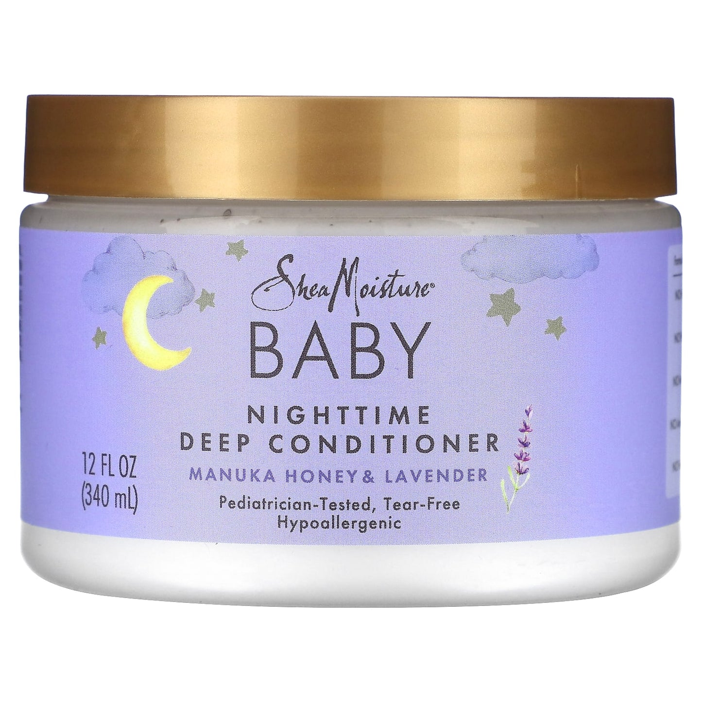SheaMoisture, Baby, Nighttime Deep Conditioner, Manuka Honey & Lavender, 12 fl oz (340 ml) - Image 1
