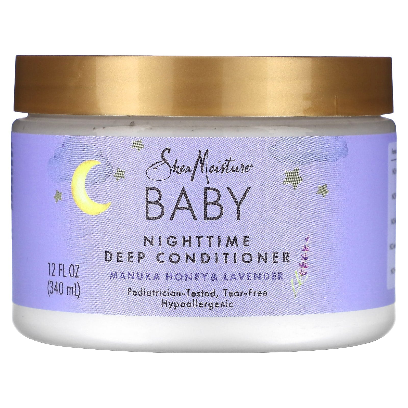 SheaMoisture, Baby, Nighttime Deep Conditioner, Manuka Honey & Lavender, 12 fl oz (340 ml) - Image 1