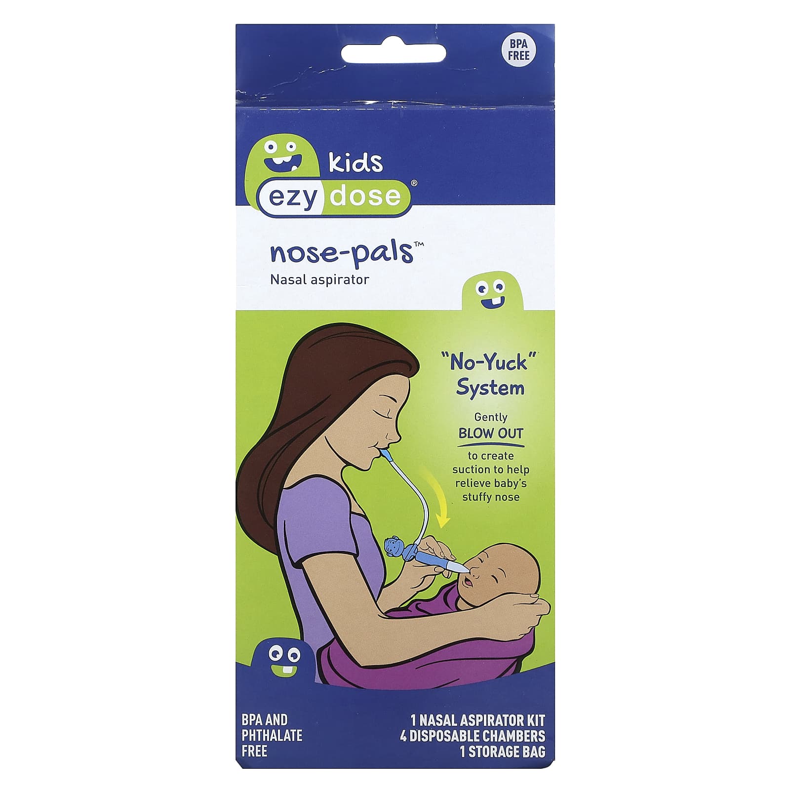 Ezy Dose Kids Nasal Aspirator 6-Piece Kit for Easy Stuffy Nose Relief - Image 1