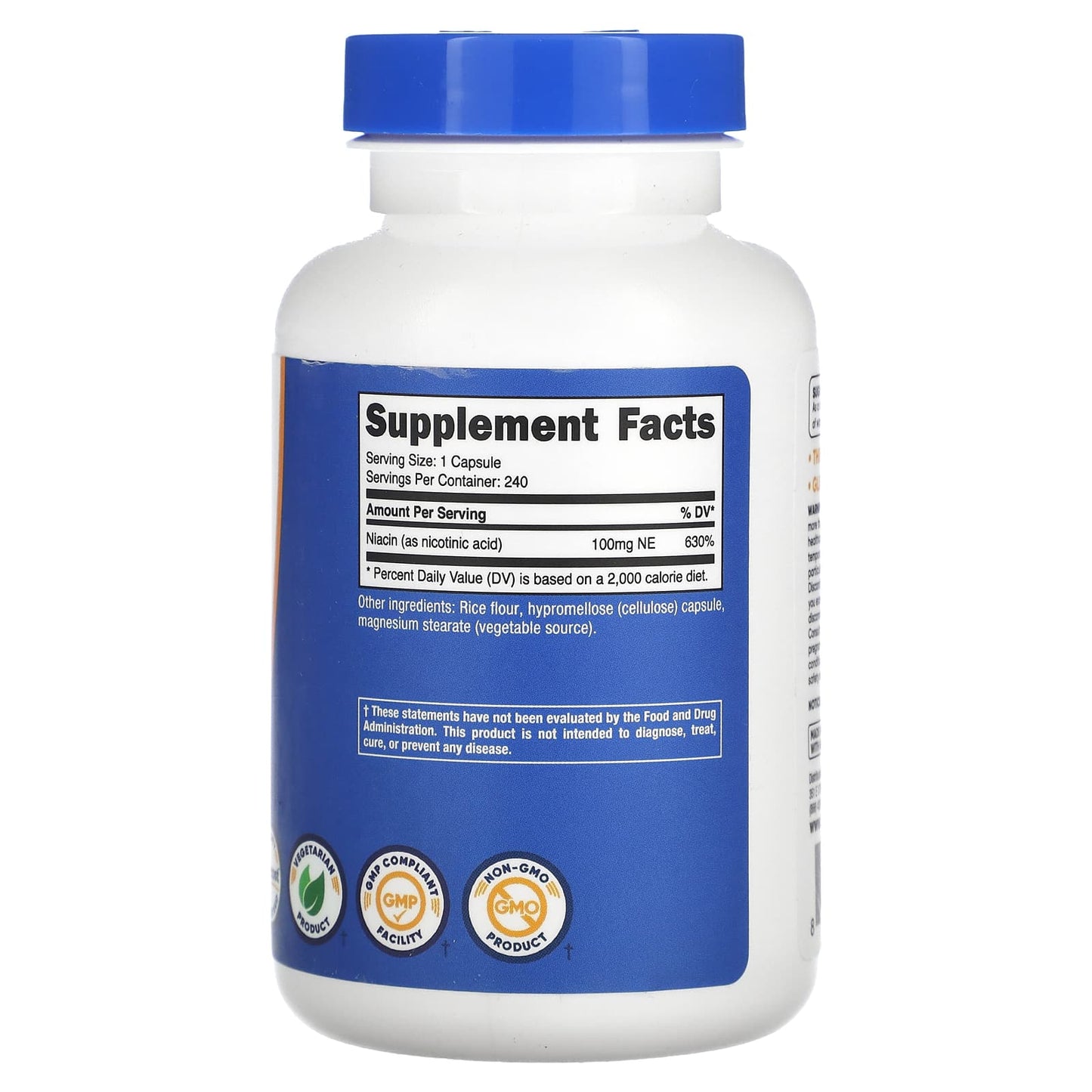 Nutricost, Niacin, 100 mg, 240 Capsules - Image 2