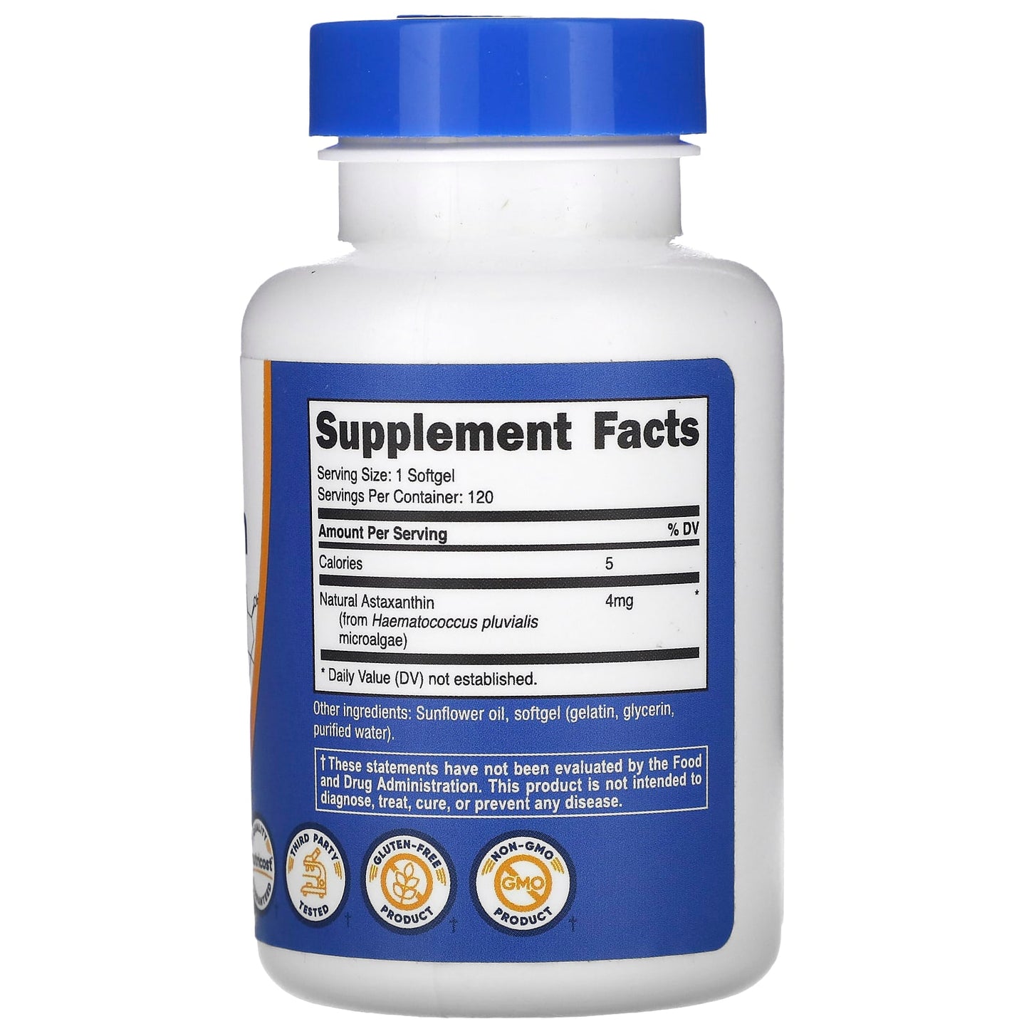 Nutricost, Astaxanthin, 4 mg, 120 Softgels - Image 2