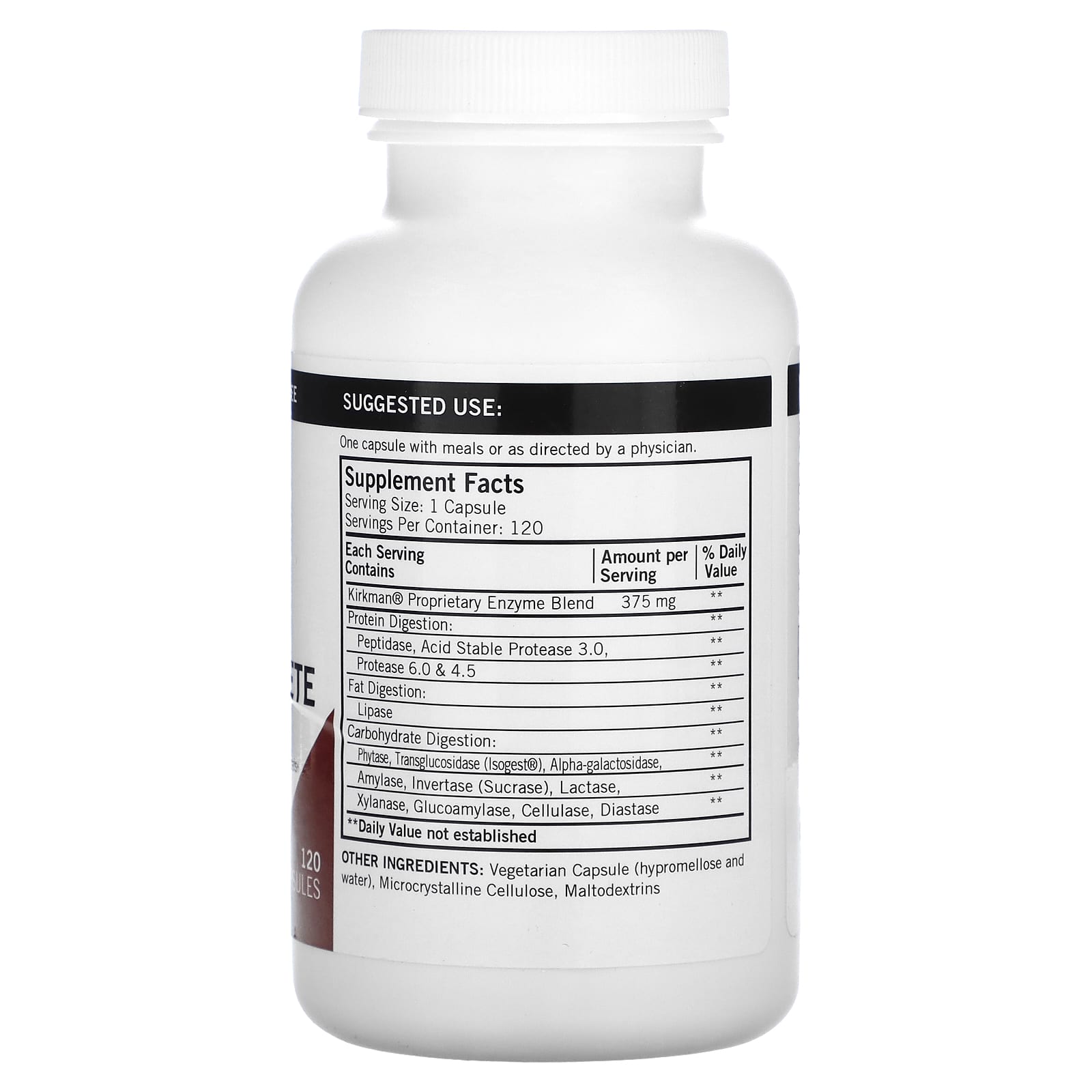 Kirkman Labs, Maximum Spectrum Enzyme Complete, 120 Capsules - Image 2
