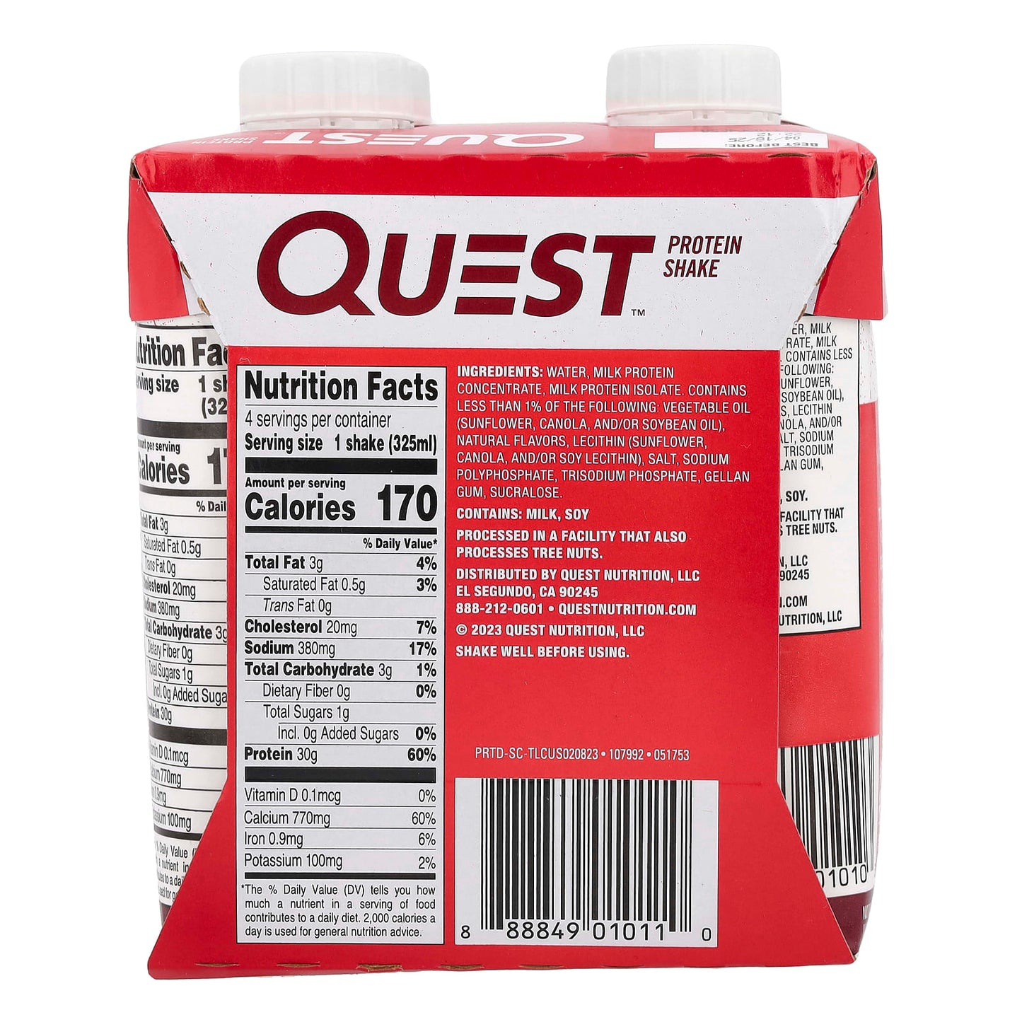 Quest Nutrition, Protein Shake, Salted Caramel, 4 Shakes, 11 fl oz (325 ml) Each - Image 2