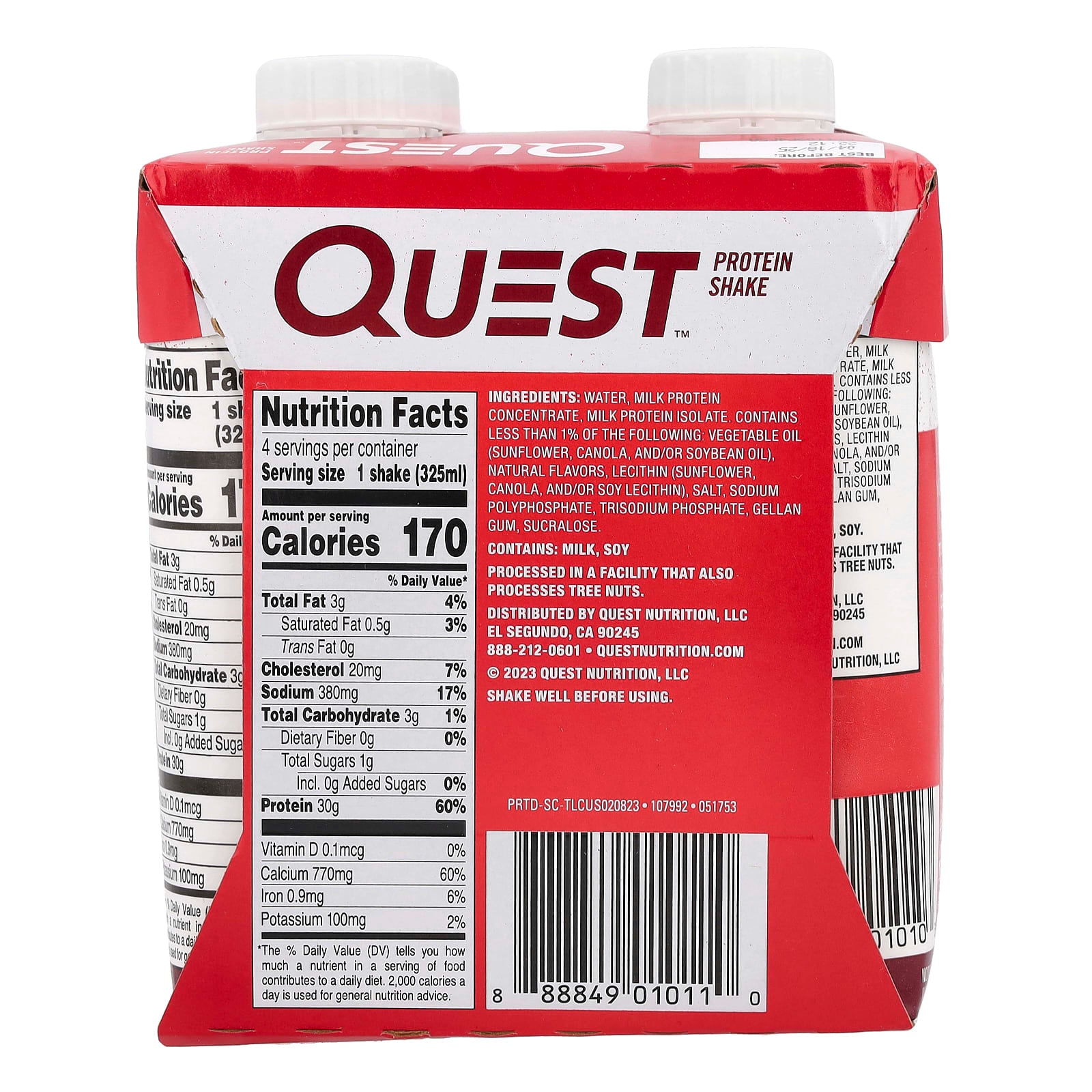 Quest Nutrition, Protein Shake, Salted Caramel, 4 Shakes, 11 fl oz (325 ml) Each - Image 2