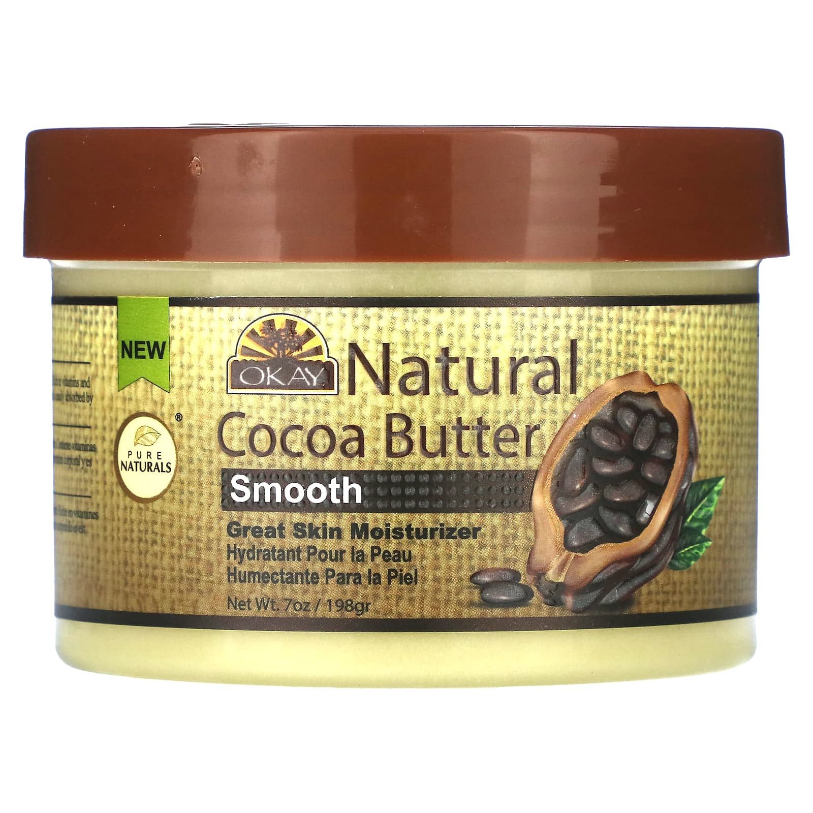 Okay Pure Naturals, Natural Cocoa Butter, Smooth, 7 oz (198 g) - Image 1