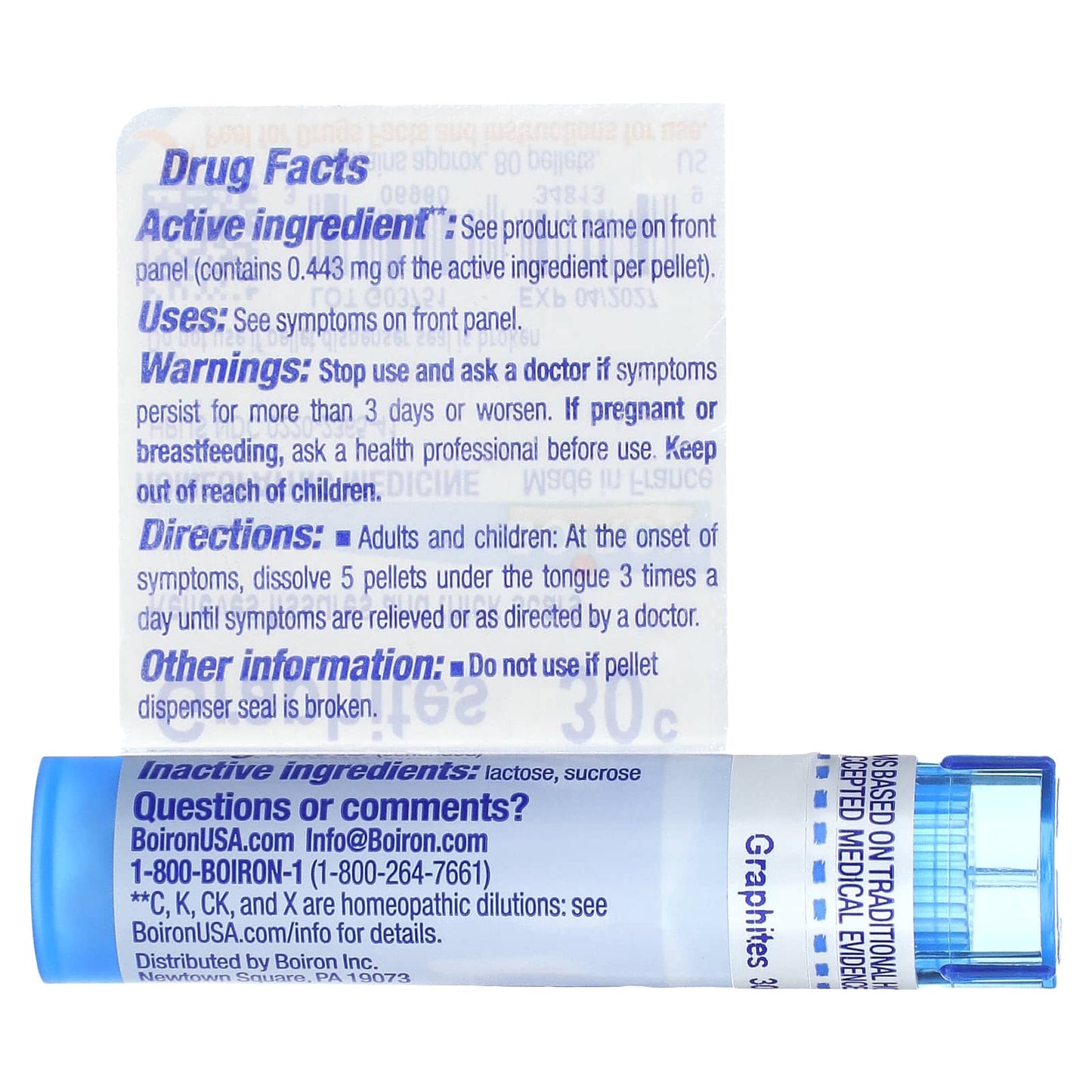 Homeopathic Scar Reduction with Boiron Graphites 30C - 80 Pellets - Image 2