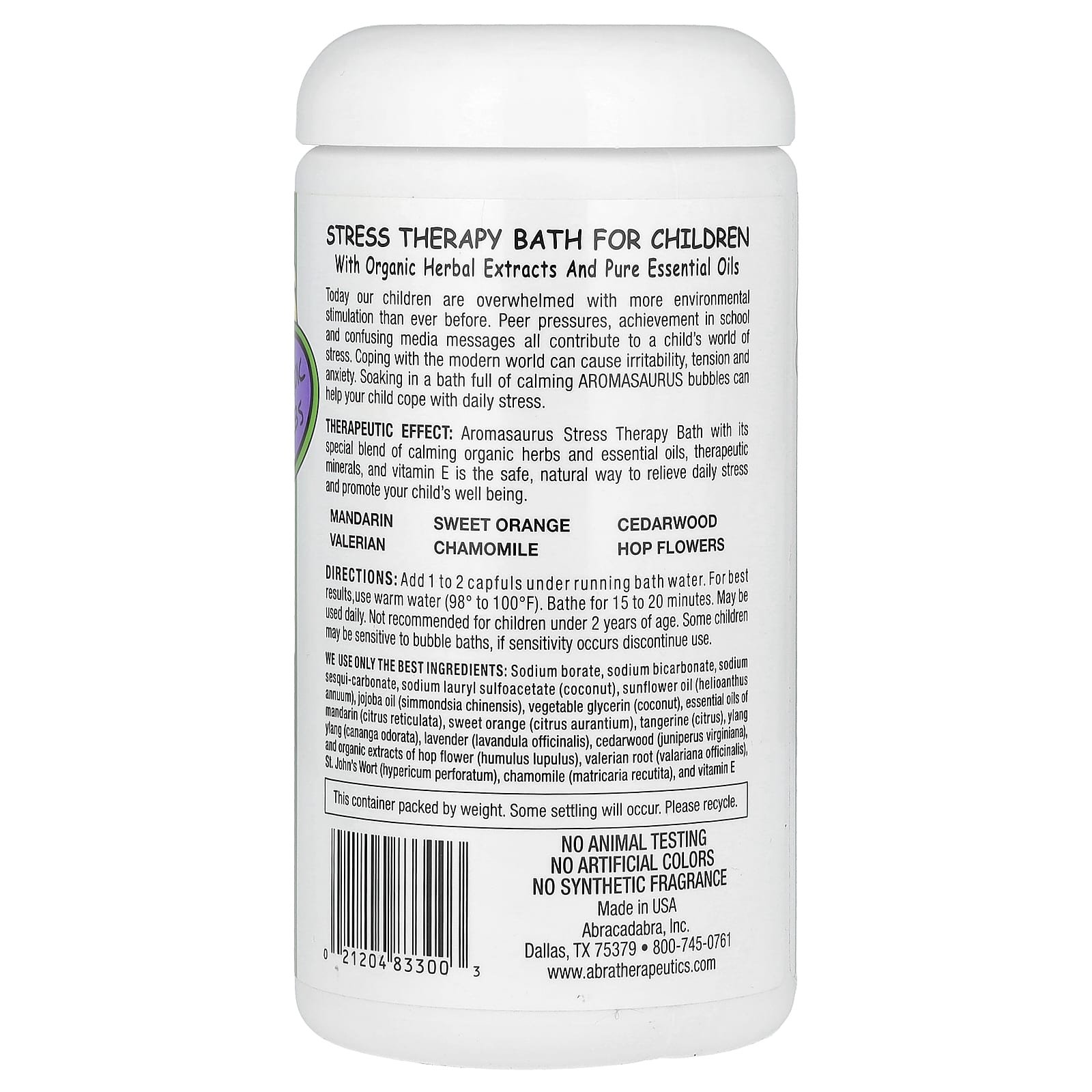 Stress Relief for Kids: Natural Aromatherapy Bubble Bath by Abra Therapeutics - Image 2